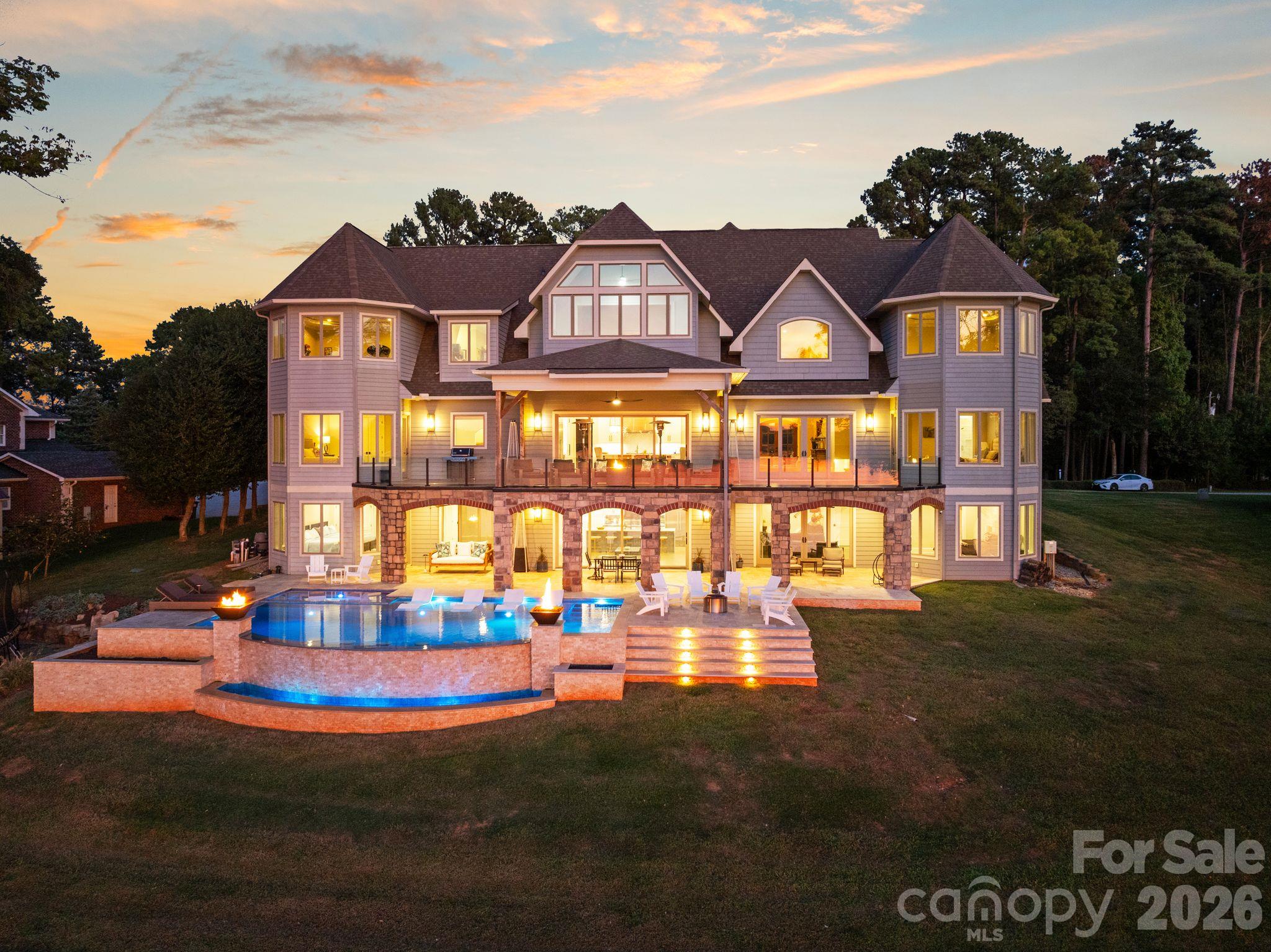 Rear Exterior Twilight - 112 Birdsong Lane, Mooresville