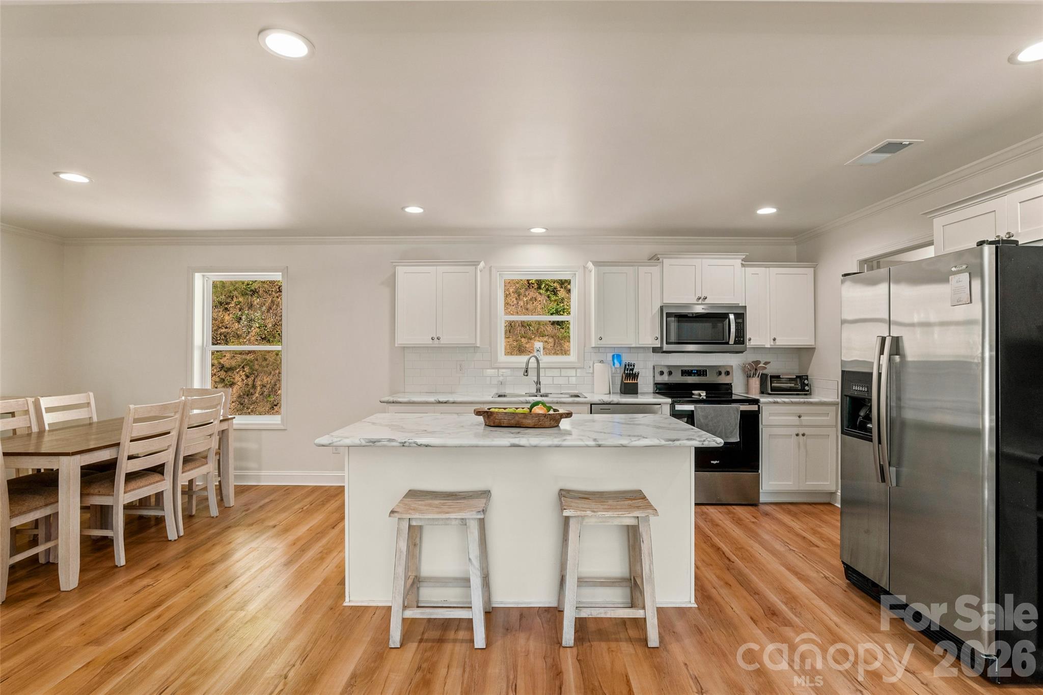 Kitchen, dining and living in one room - 60 Spring Mountain Drive, Canton