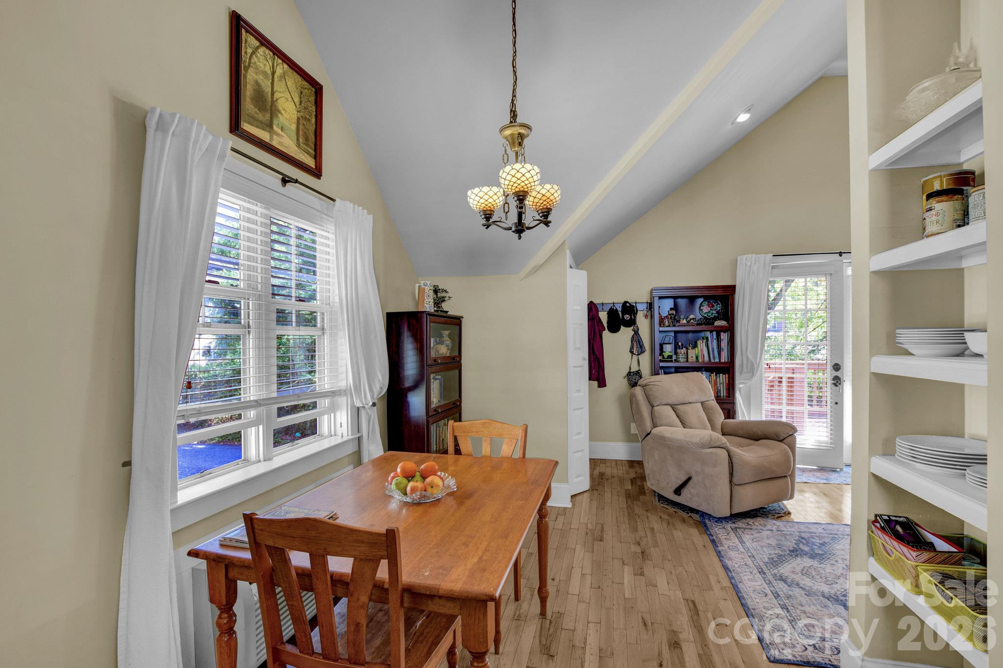 Dining space in this unit is light filled - 92 Rumbough Place, Asheville