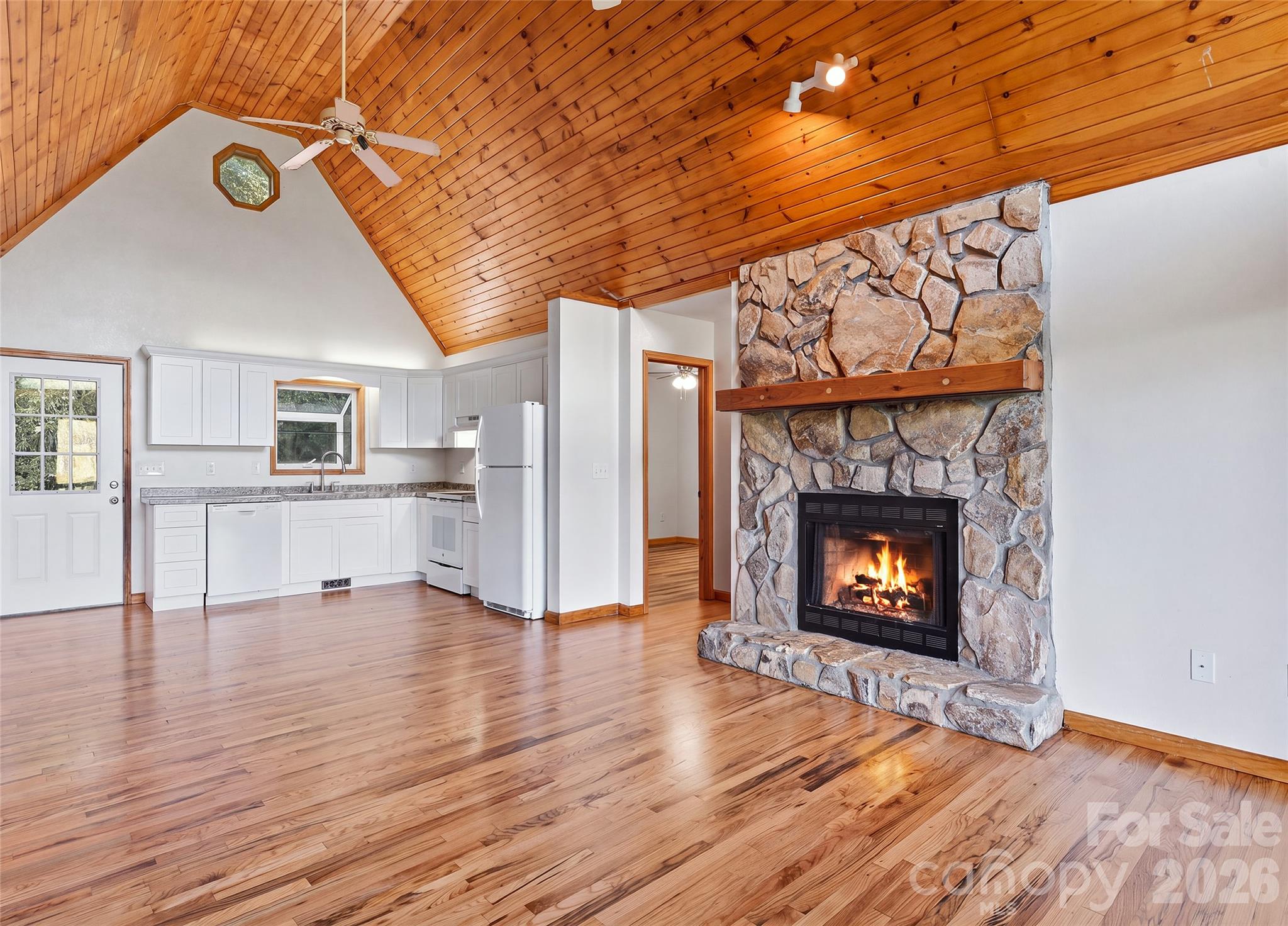Open-concept Kitchen and Living Area - 144 Appalachian Trail, Maggie Valley