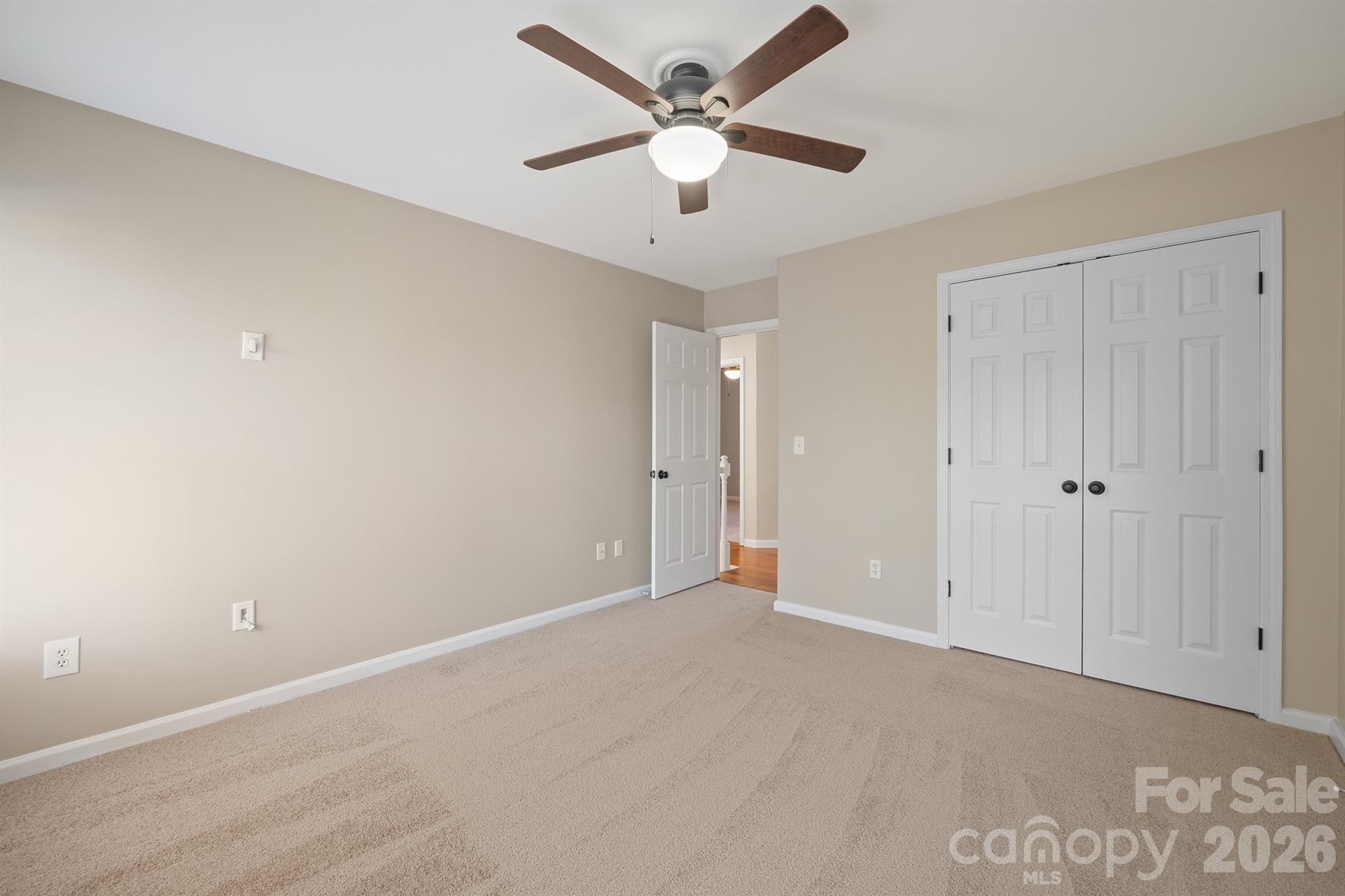 Secondary bedroom with new carpet and paint - 110 Fox Den Circle, Statesville
