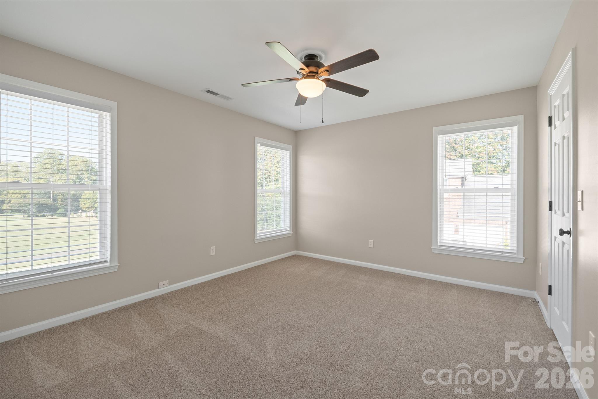 Secondary bedroom with new carpet and paint - 110 Fox Den Circle, Statesville