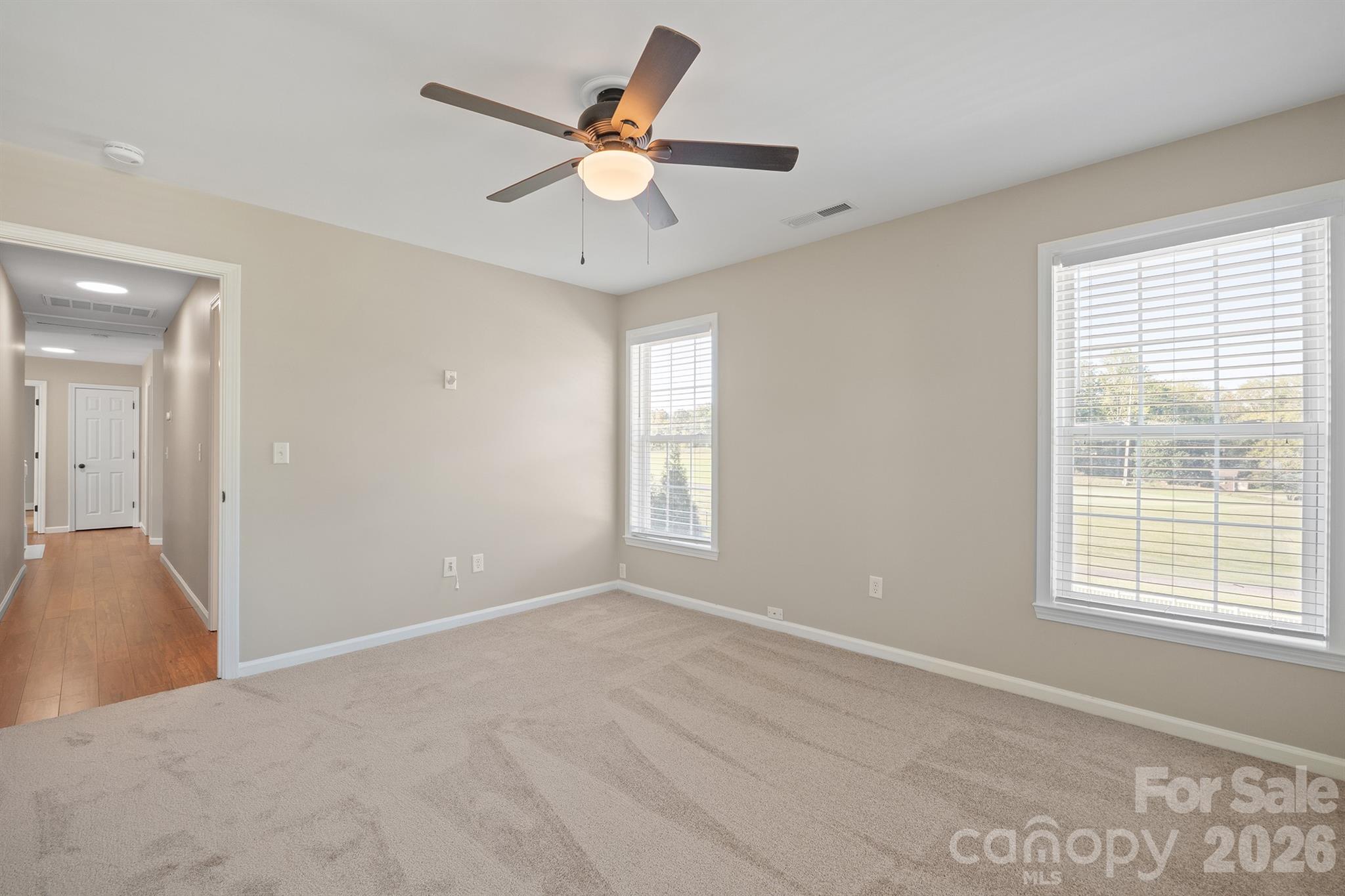 Secondary bedroom with new carpet and paint - 110 Fox Den Circle, Statesville