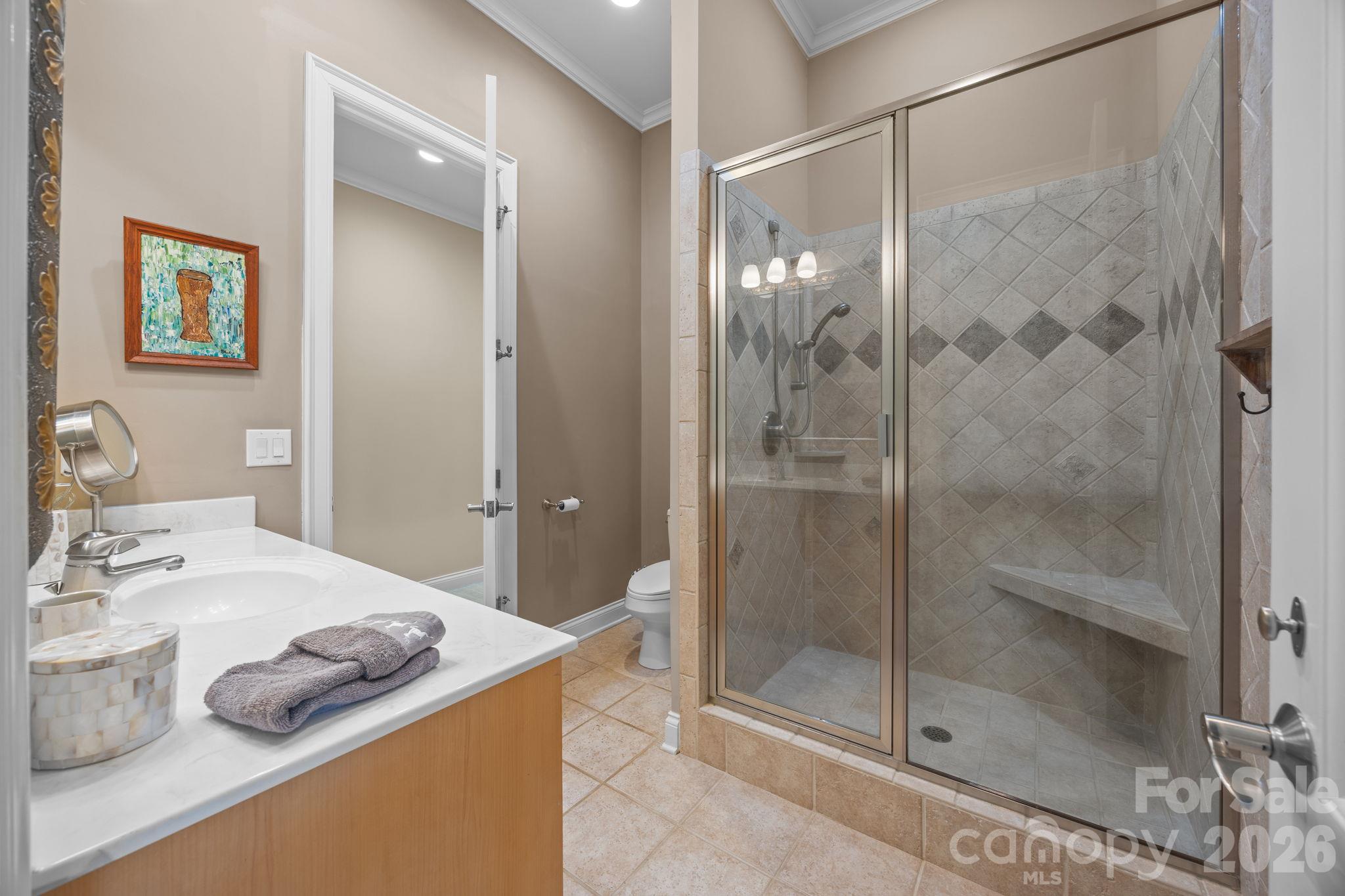 Full Bath at Lower level - 119 Whaling Lane, Mooresville