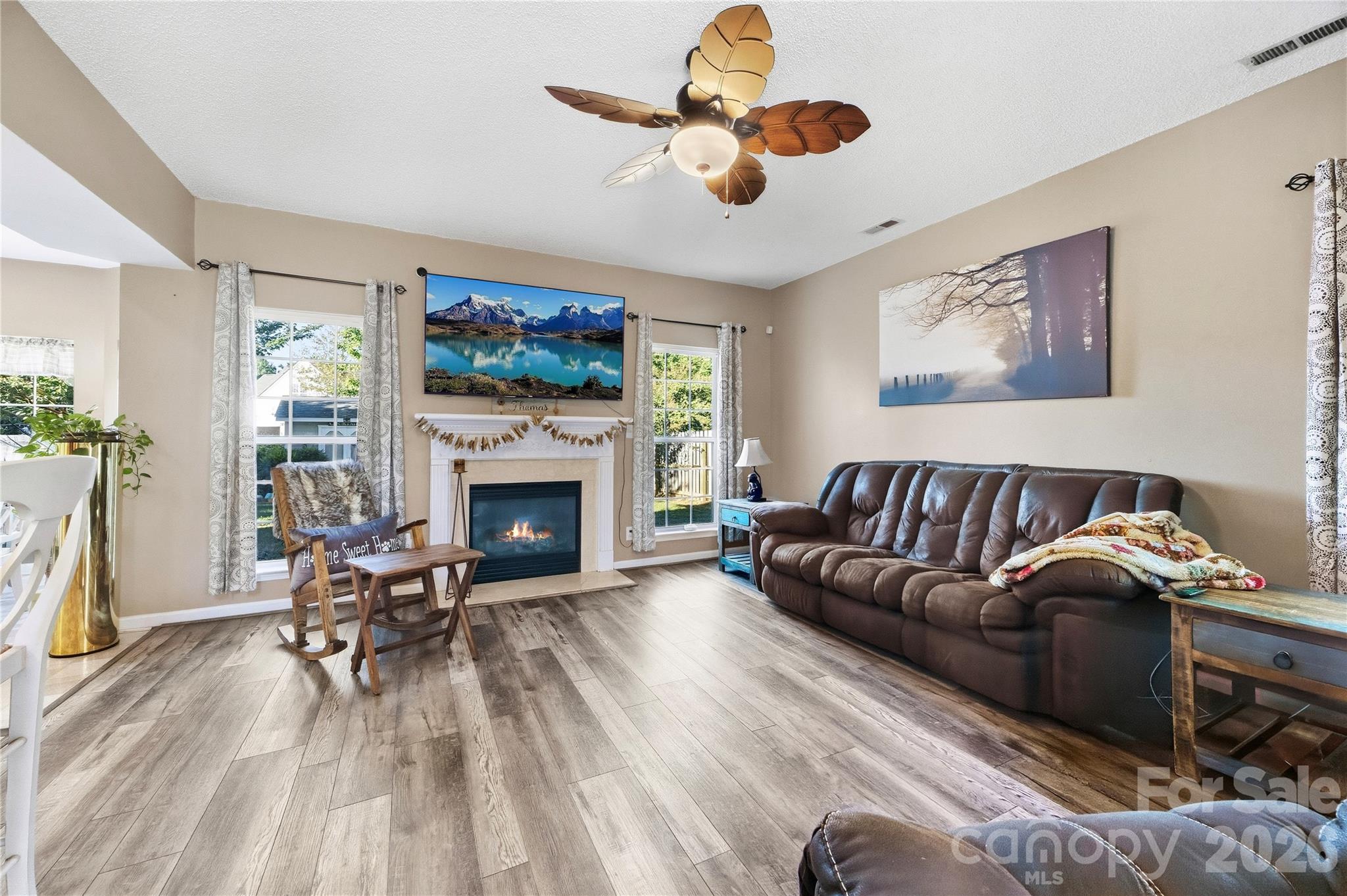 Newer LVP in living room - 7541 Sparkleberry Drive, Indian Trail