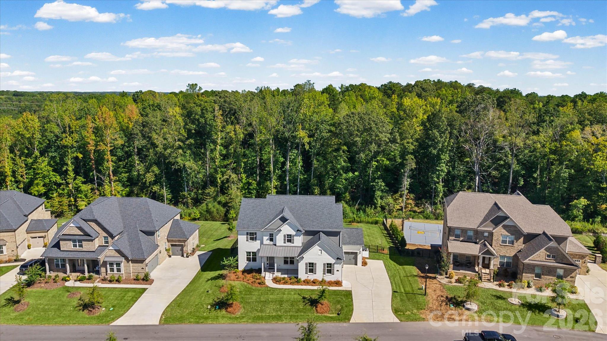 Mature trees as your backdrop, this is the kind of curb arrival that makes you slow down before you even park. - 1216 Glade Arch Lane, Huntersville