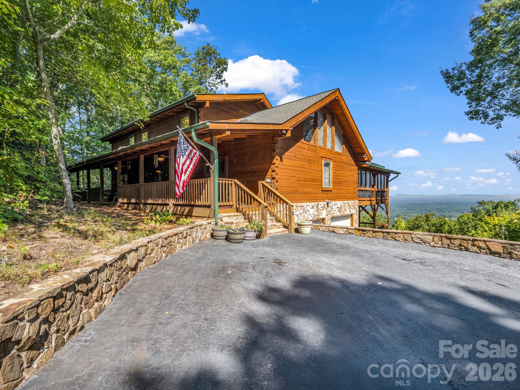 Paved drive to front entry and to lower garage - 5409 Mineral Springs Mountain Avenue, Valdese