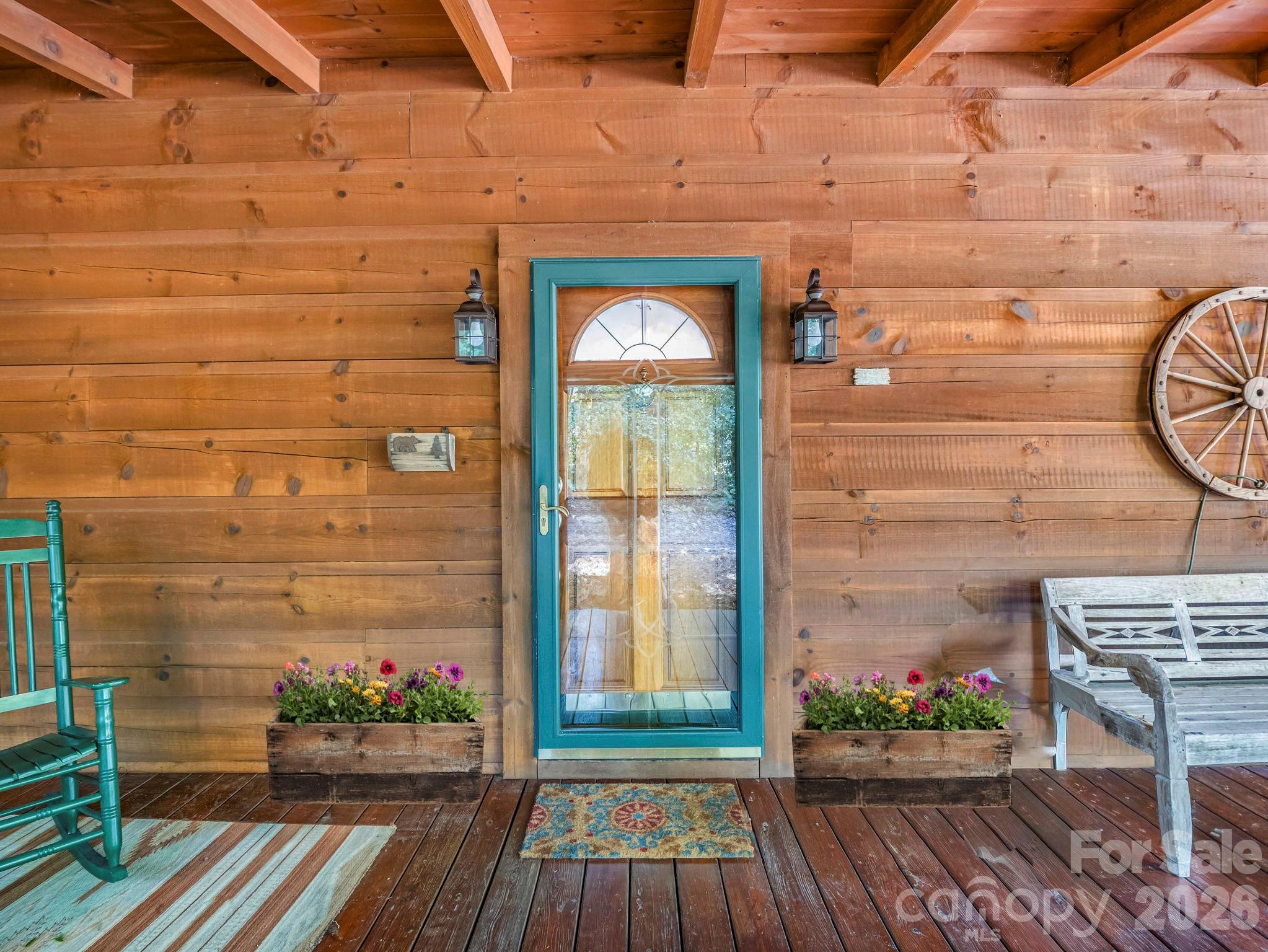Inviting covered porch entry - 5409 Mineral Springs Mountain Avenue, Valdese