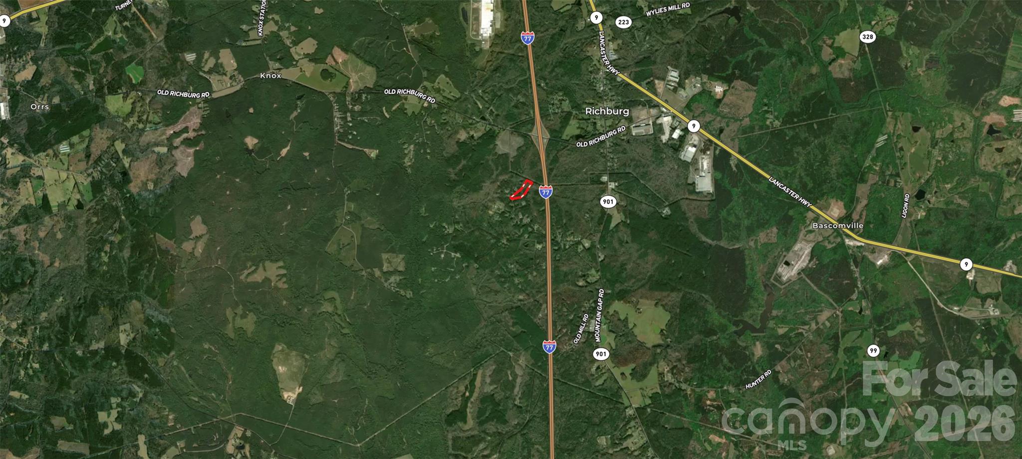 Zoomed out Location View - 552 Midway Road, Richburg