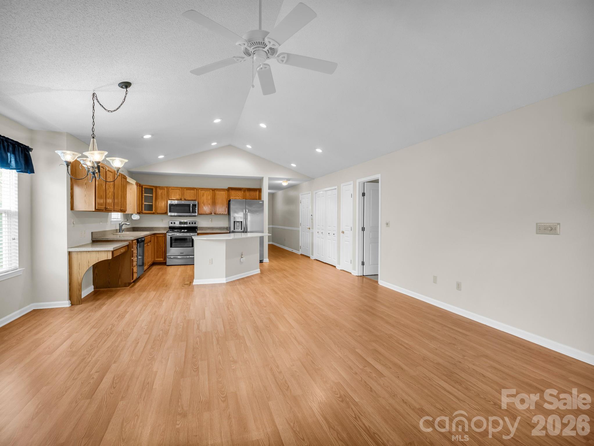 Open-Concept Living and Dining Area - 13 Gray Wolf Lane, Hendersonville