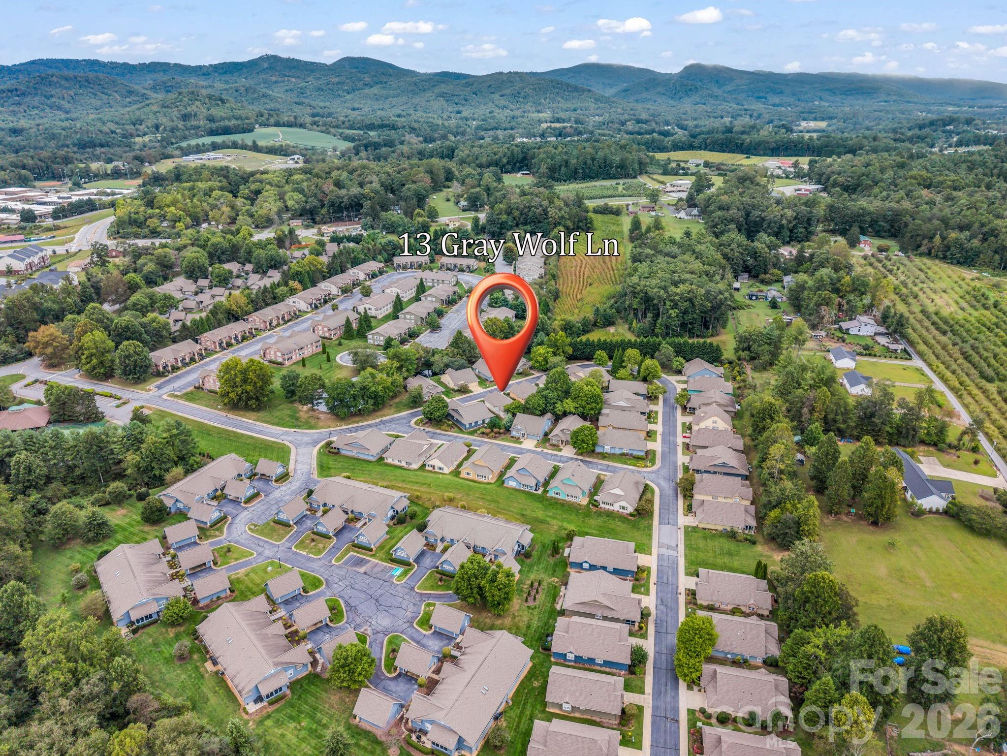 Wolfpen Community – Aerial View - 13 Gray Wolf Lane, Hendersonville