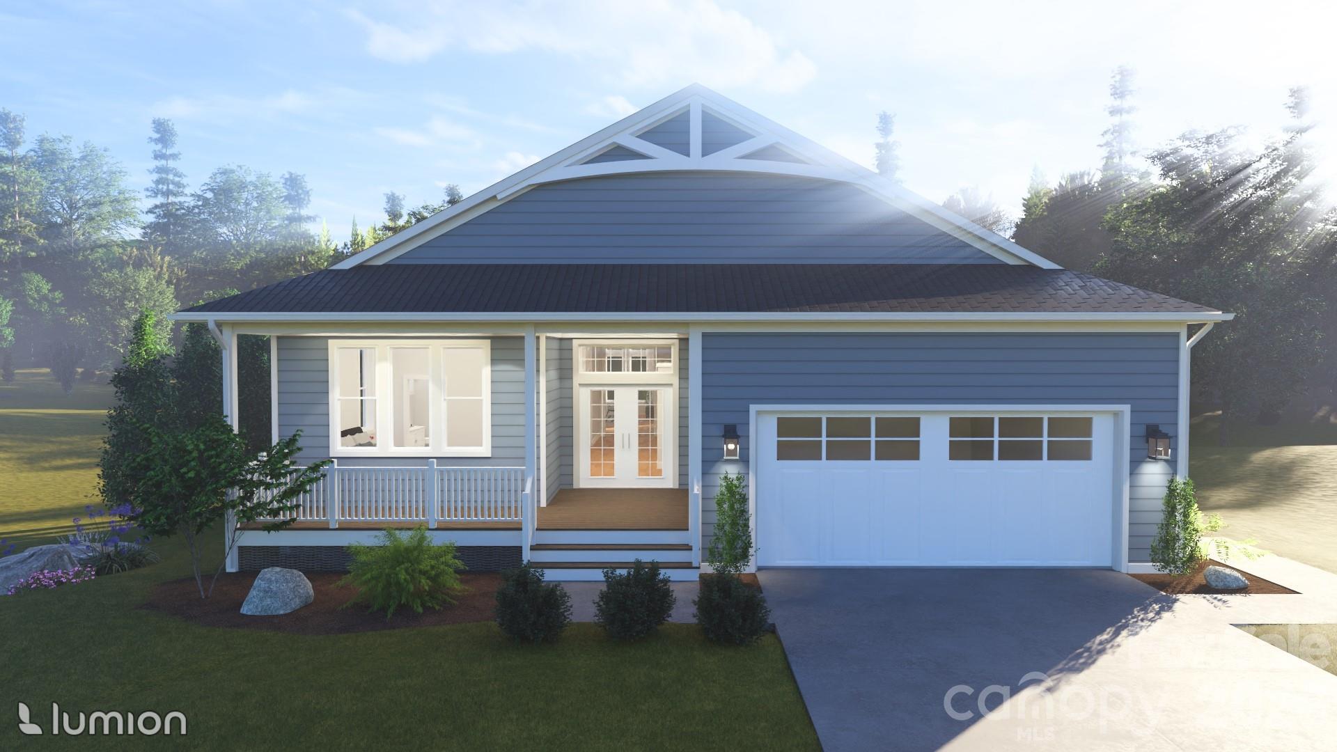 Front exterior rendering - 77 Al Dorf Drive, Weaverville