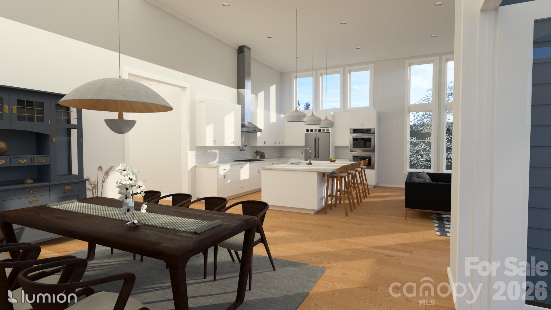 Open floor plan rendering - 77 Al Dorf Drive, Weaverville