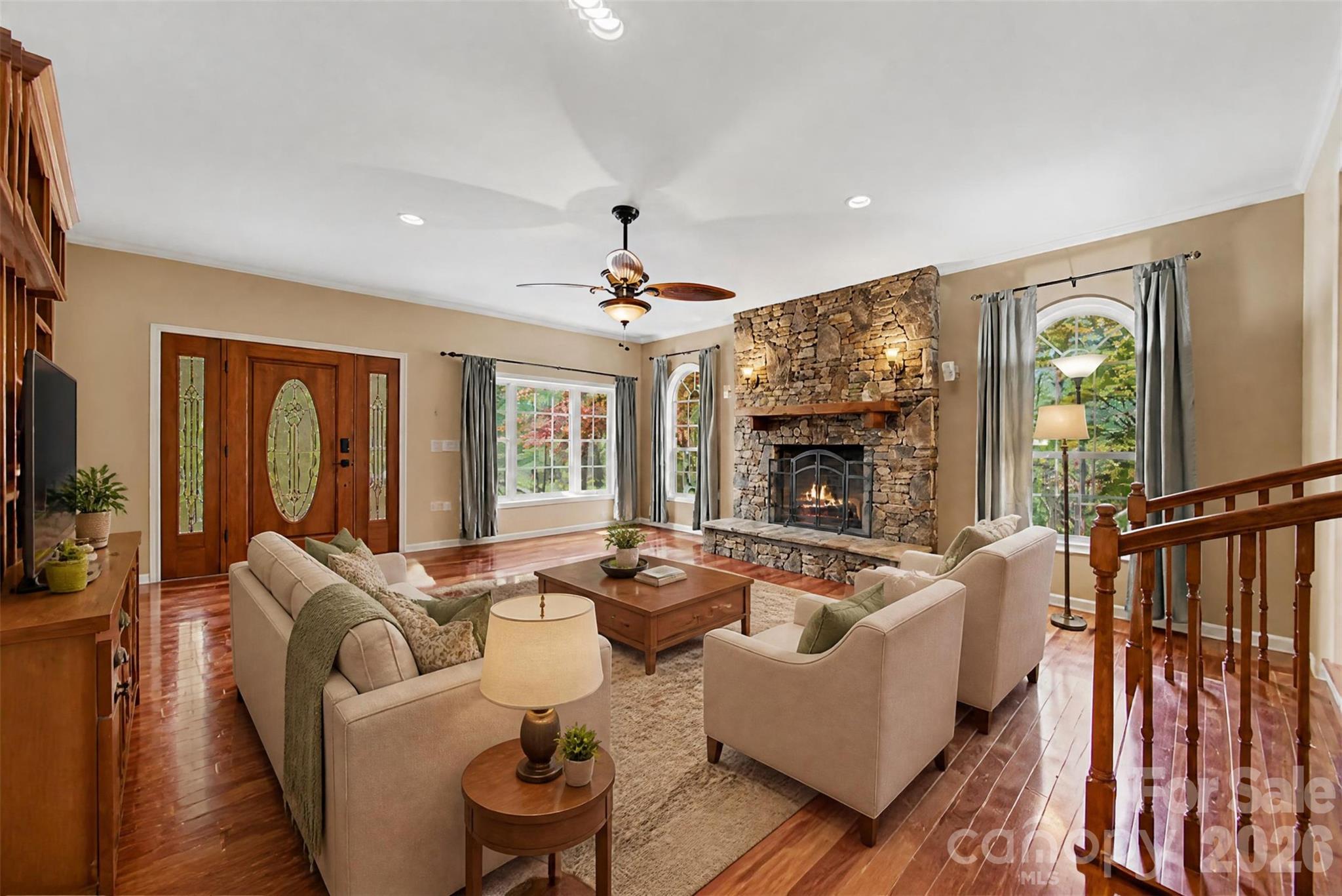Den has been virtually staged - 605 Toy Cove Road, Sylva