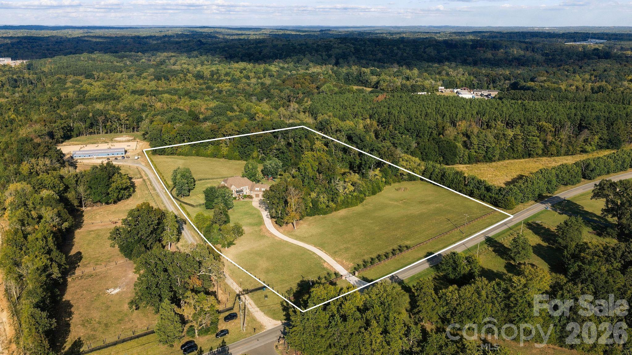 Lot lines are approximate - 7275 Flowes Store Road, Concord