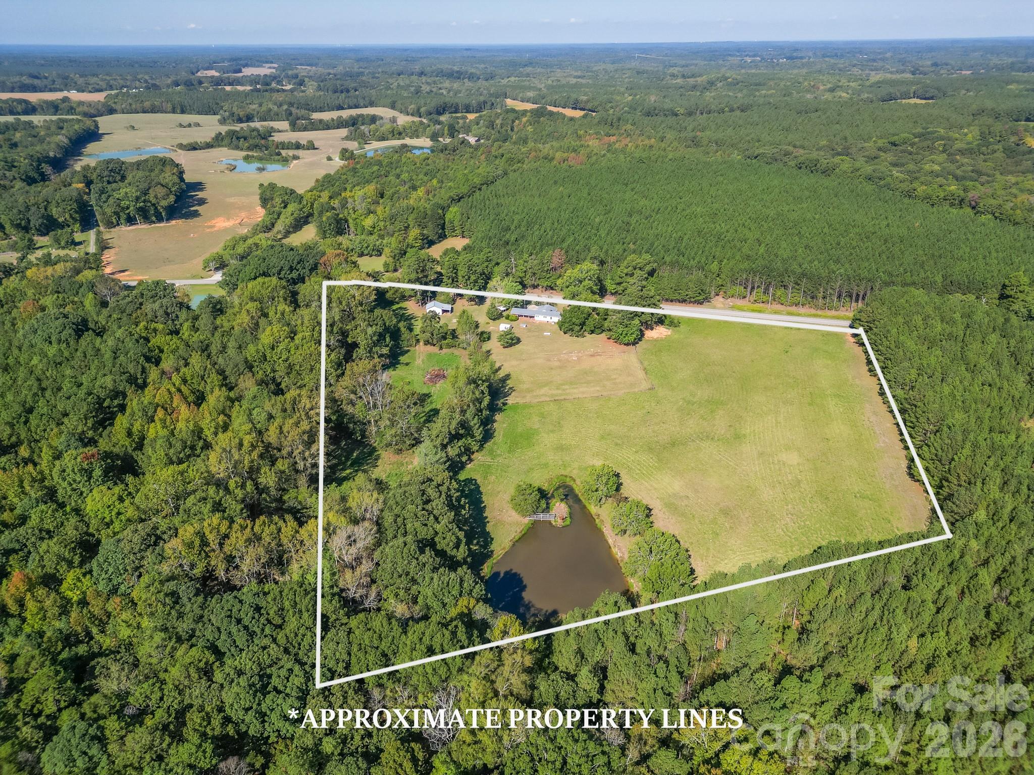 3 parcels are being sold (see MLS) - 7615 S Rocky River Road, Monroe