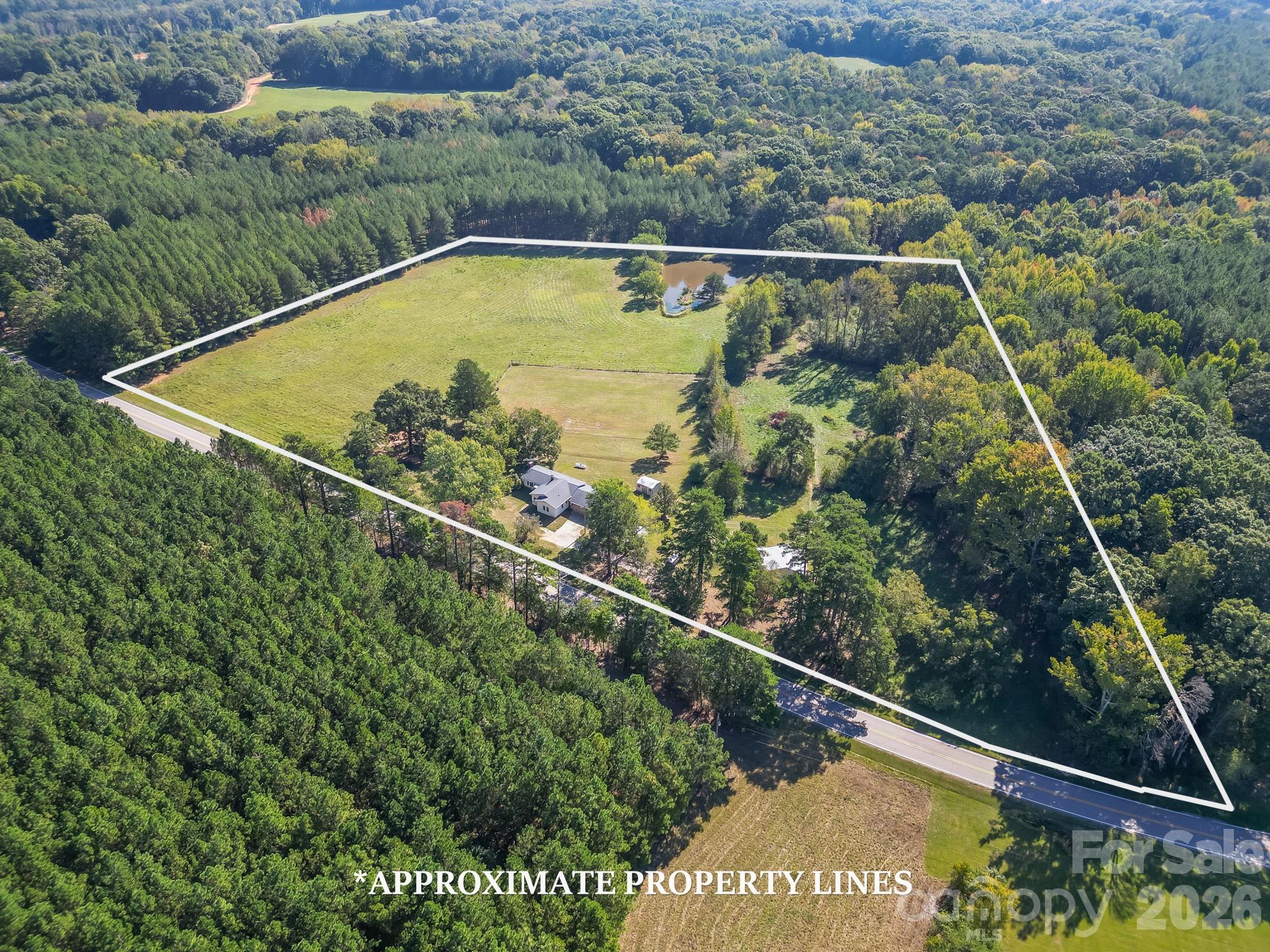 Large landscape for all your homestead dreams - 7615 S Rocky River Road, Monroe