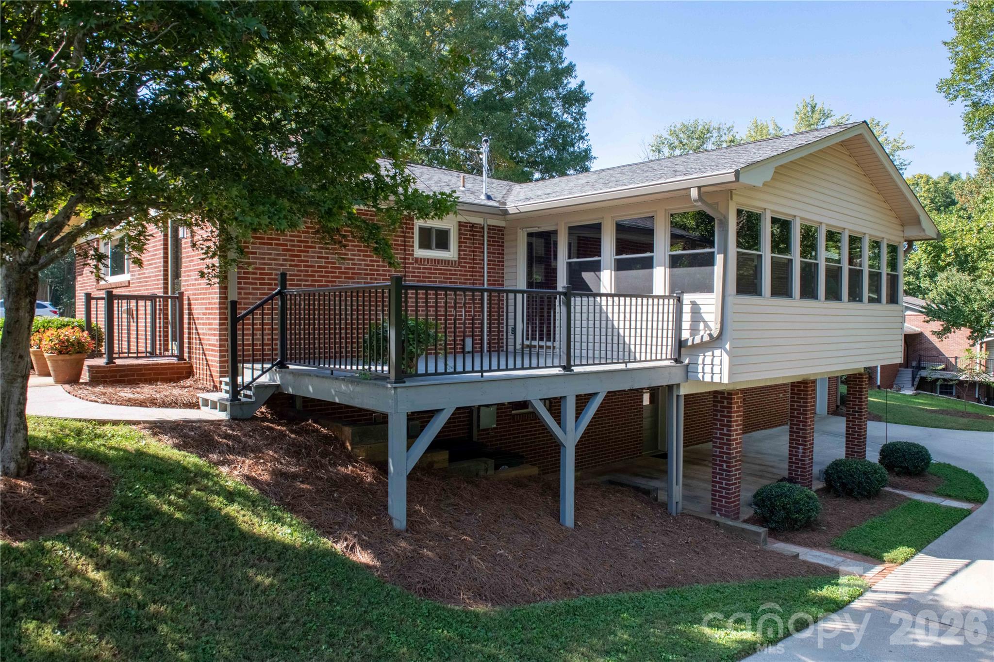 Entertaining deck and Sunporch - 1007 Woodland Street SE, Valdese