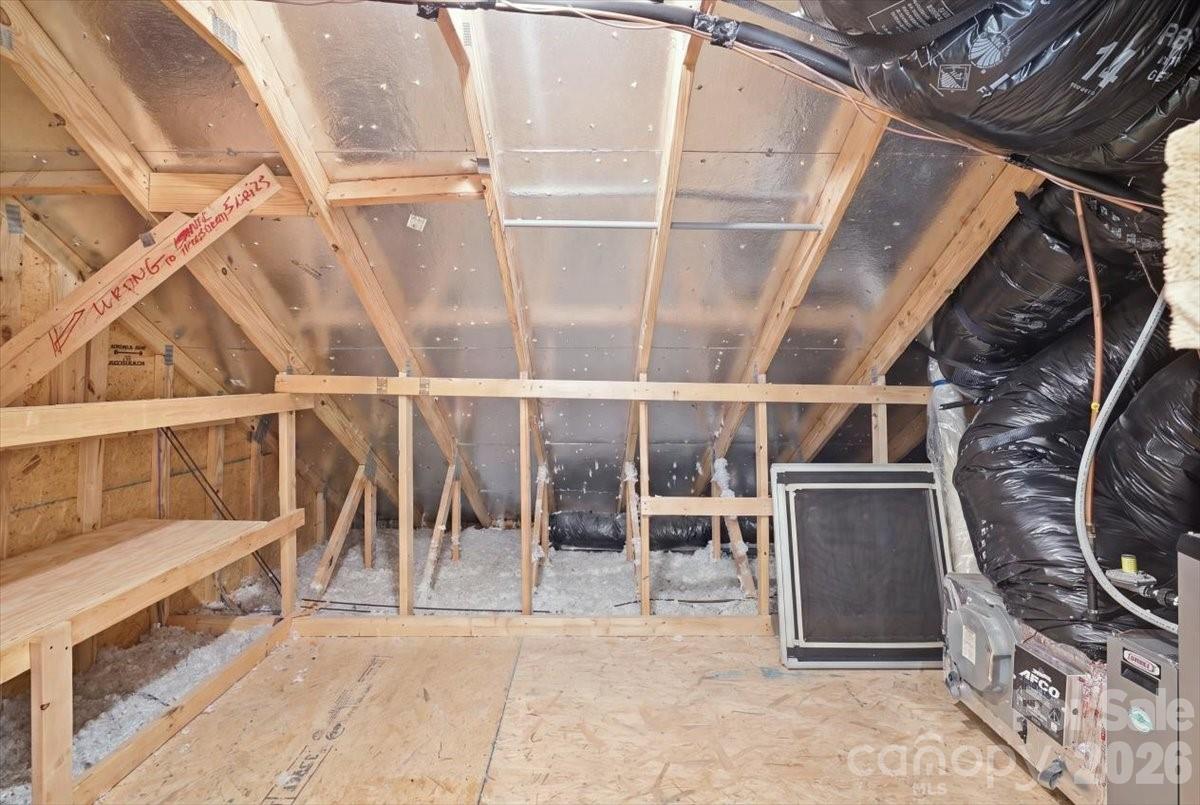 2nd walk-in storage area w/furnace accessible from the loft area - 389 Harvest Valley Lane, Fort Mill