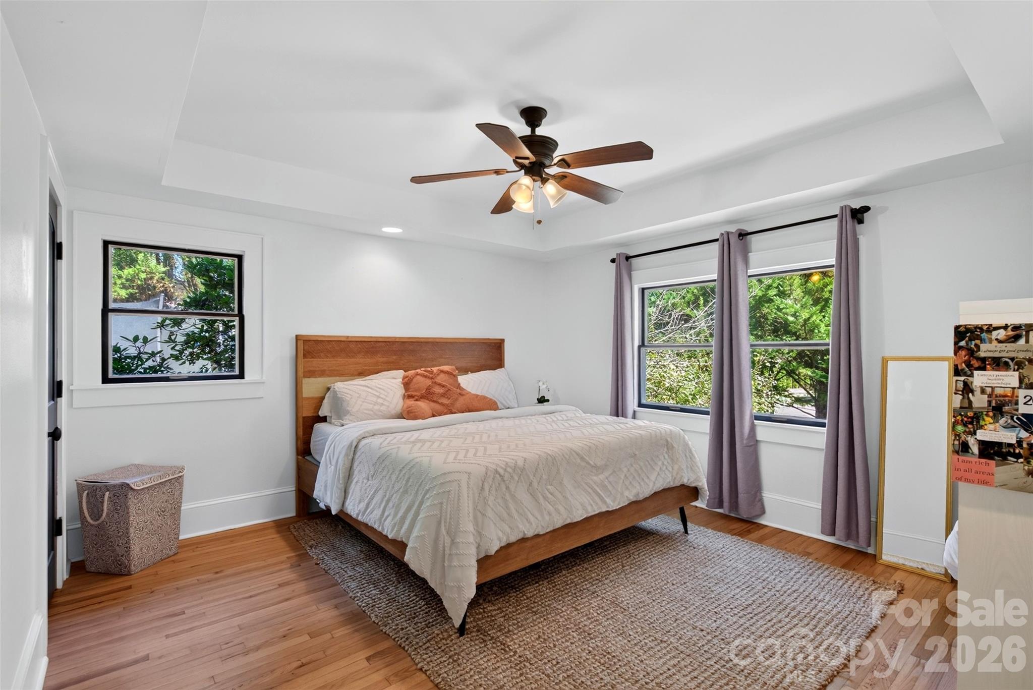 3 bedrooms in back of house have tray ceilings and recessed lighting - 5 Inglewood Road, Asheville