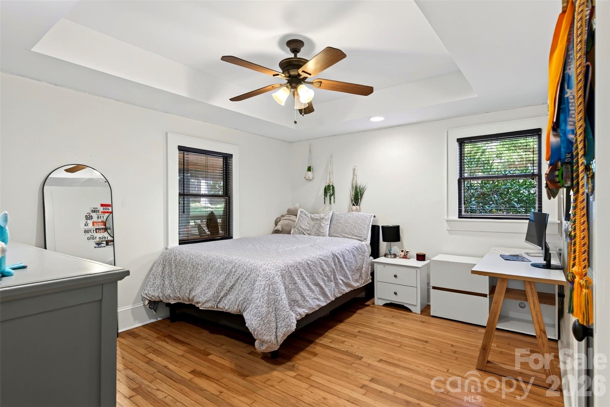 Well appointed bedrooms have great light, tall ceilings, and wood floors - 5 Inglewood Road, Asheville