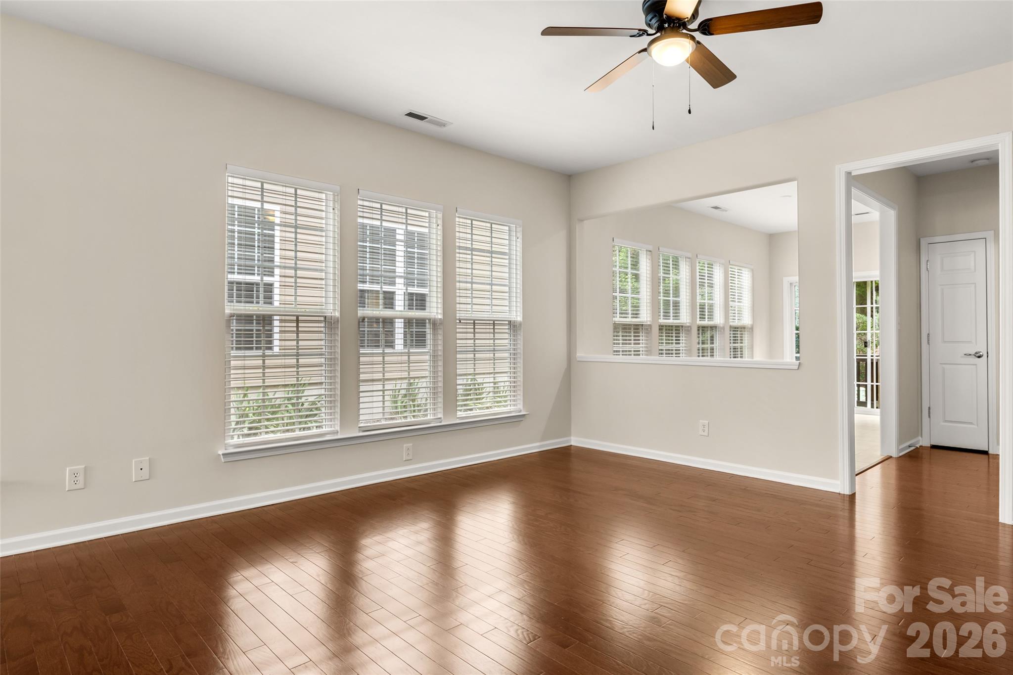 Ceiling fan with light in great room - 9015 Smokey Hill Lane, Indian Land