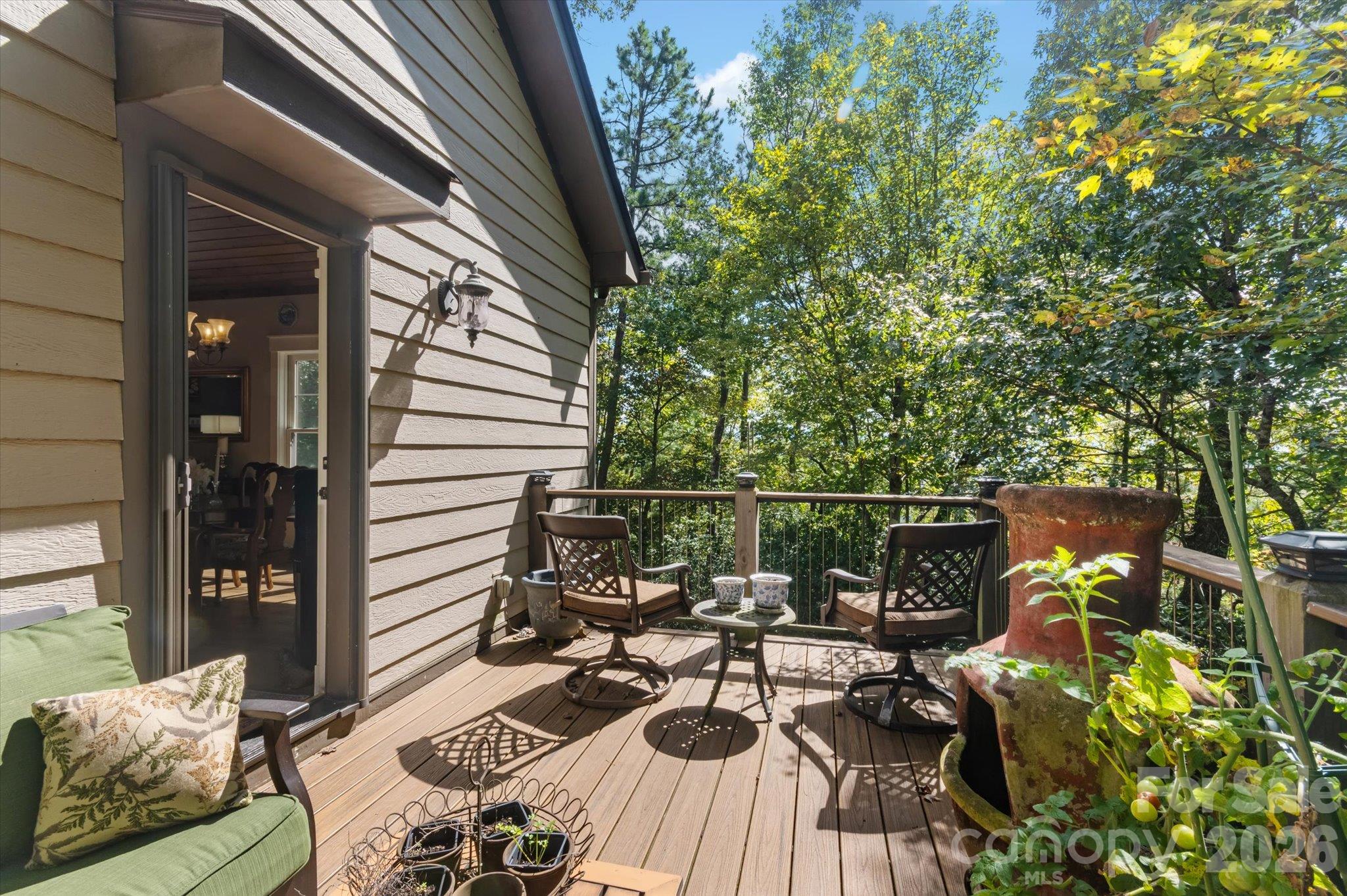 Side Deck Nestled in the Trees - 44 Sunset Trace, Brevard