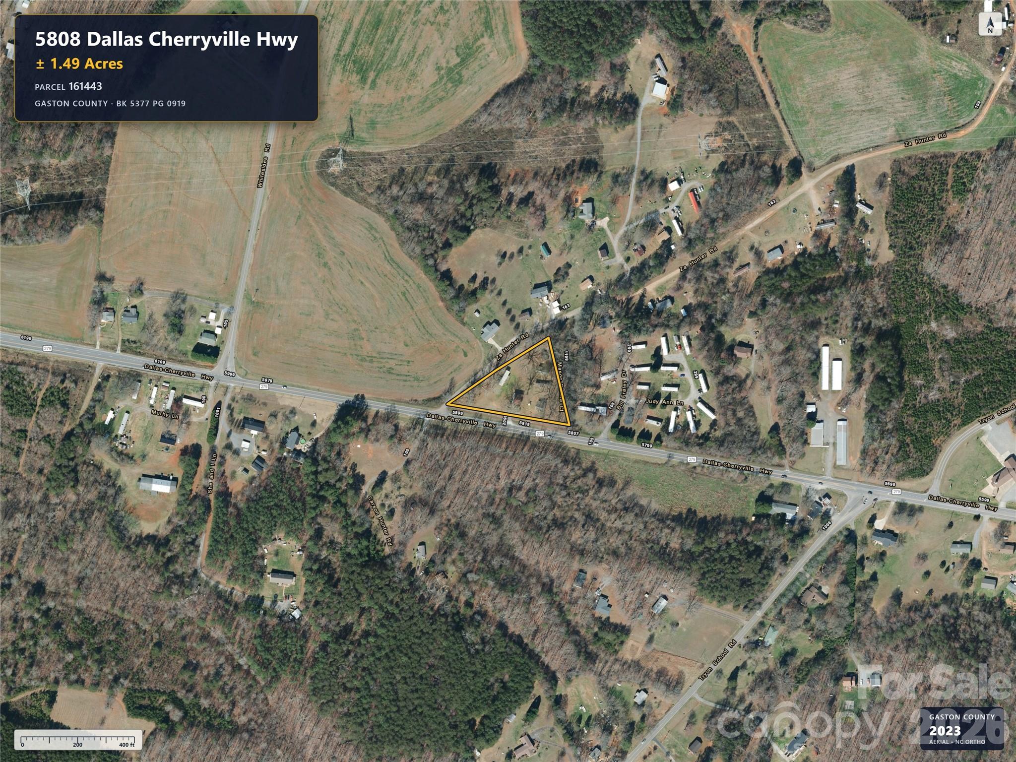 Aerial imagery predates removal of the previous home. - 5808 Dallas Cherryville Highway, Bessemer City