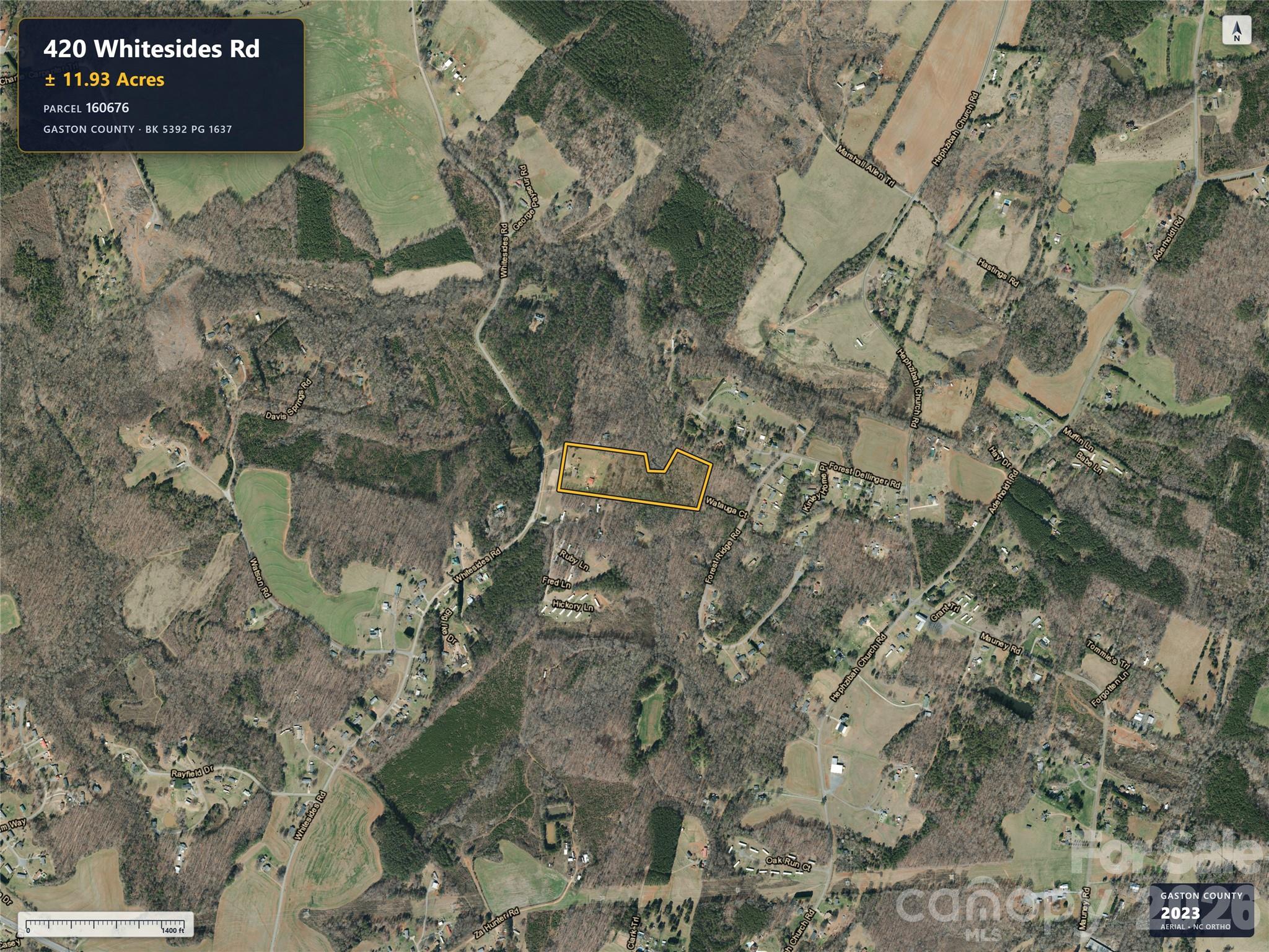 Aerial imagery predates removal of the previous home. - 420 Whitesides Road, Bessemer City
