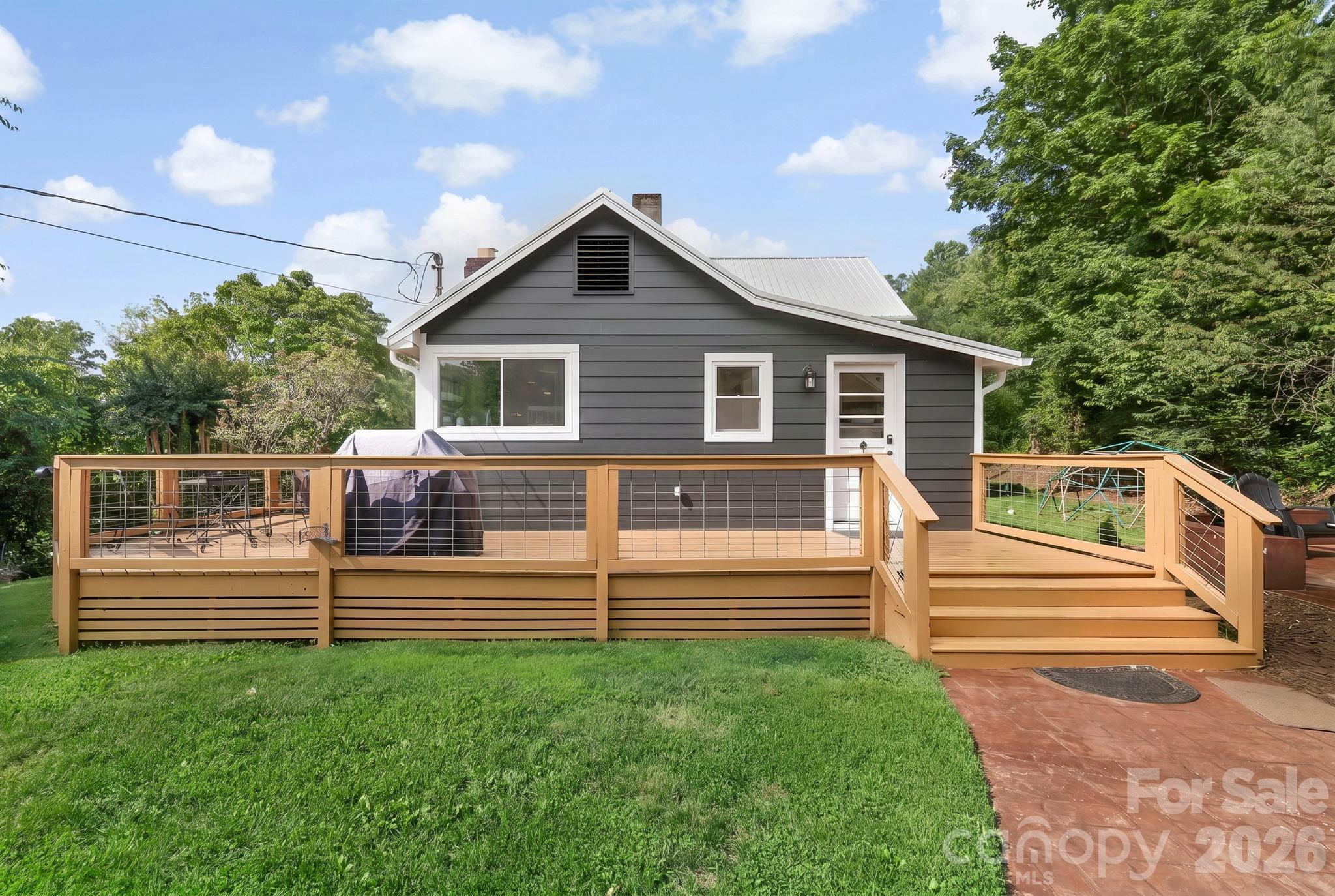 Entertainment deck on back with hot tub - 2252 Riceville Road, Asheville