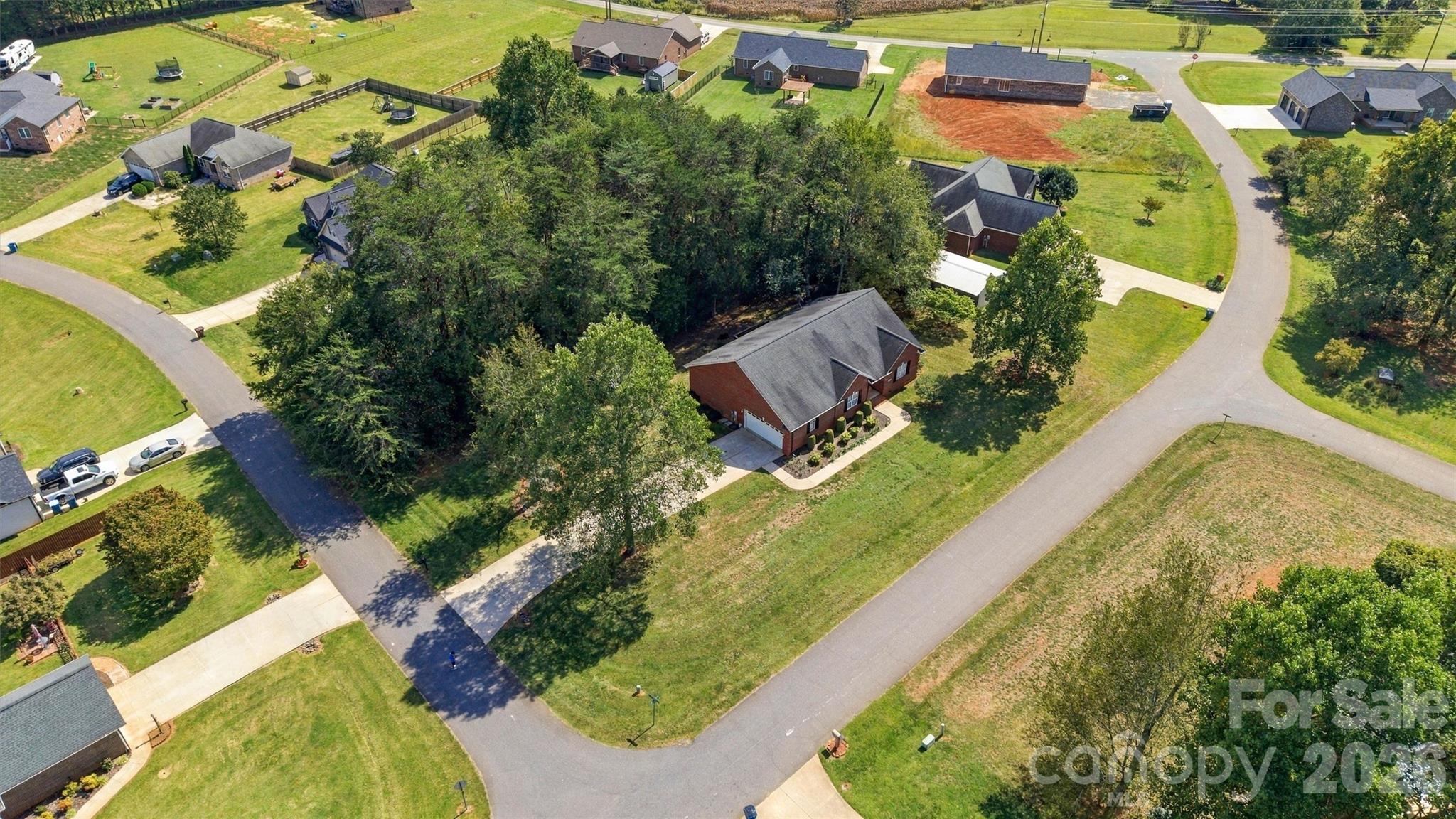 Aerial Side View - 3656 Woodgreen Drive, Lincolnton