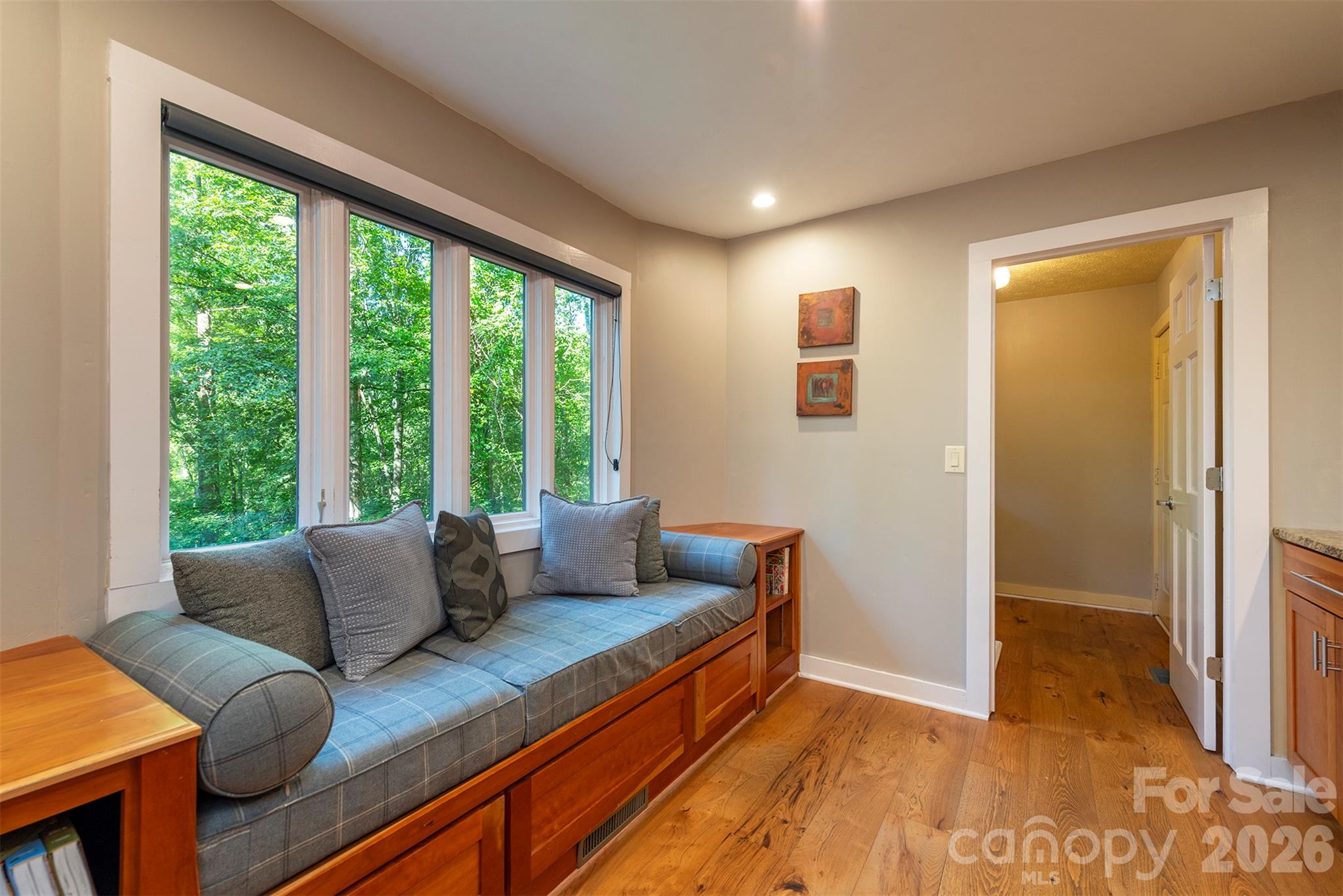 This is the cozy office nook/den situated between the gorgeous kitchen and the laundry area. - 190 Ridgeview Drive, Hendersonville