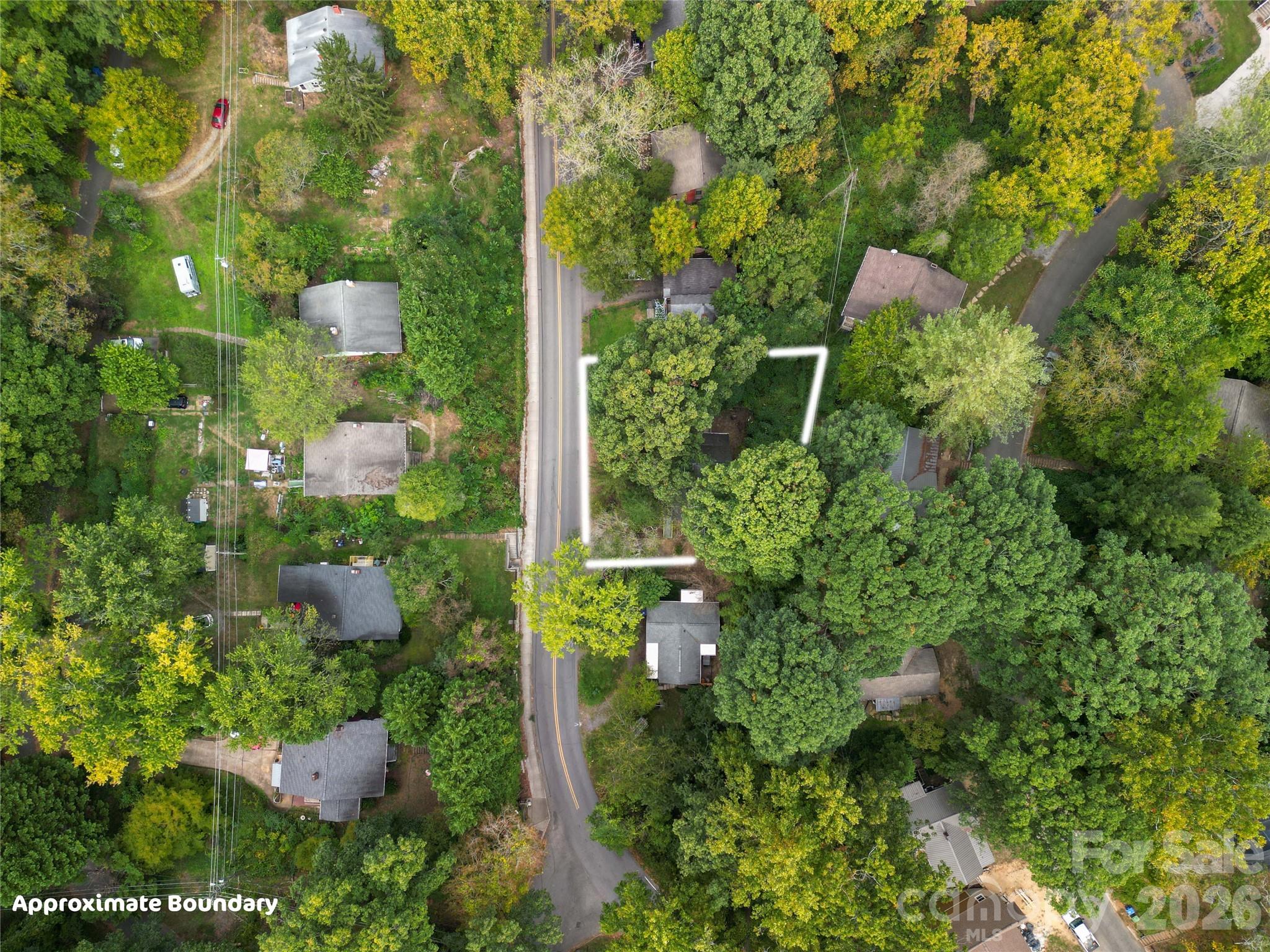 Approximate boundary - 18 Wood Avenue, Asheville