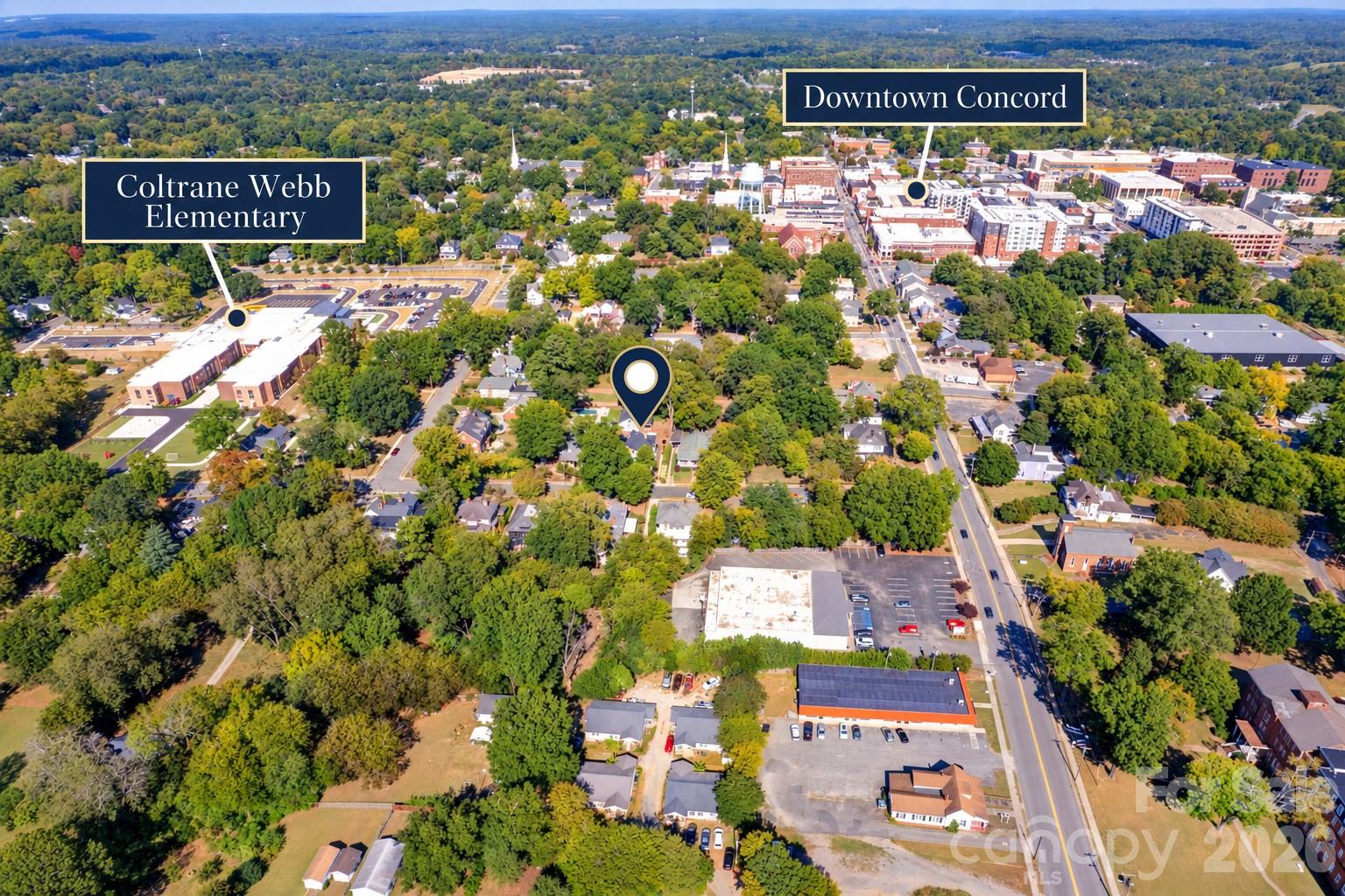 Walking distance to the newly rebuilt Coltrane Webb Stem Elementary School and Historic Downtown Concord - 30 Georgia Street NW, Concord