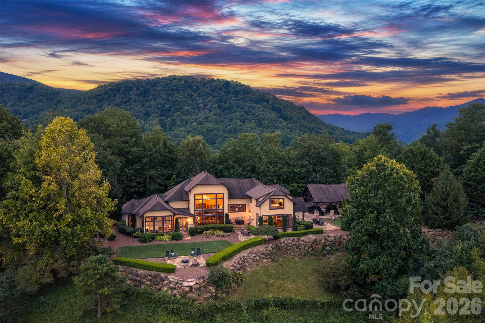 Aerial View rear of home - 93 Lombard Street, Waynesville