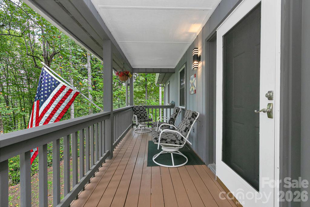 Covered Front Porch - 239 Three Mile Knob Road, Pisgah Forest