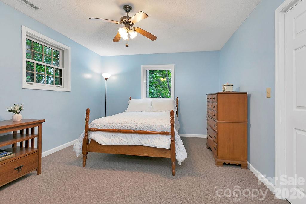 Basement-Level Bedroom - 239 Three Mile Knob Road, Pisgah Forest