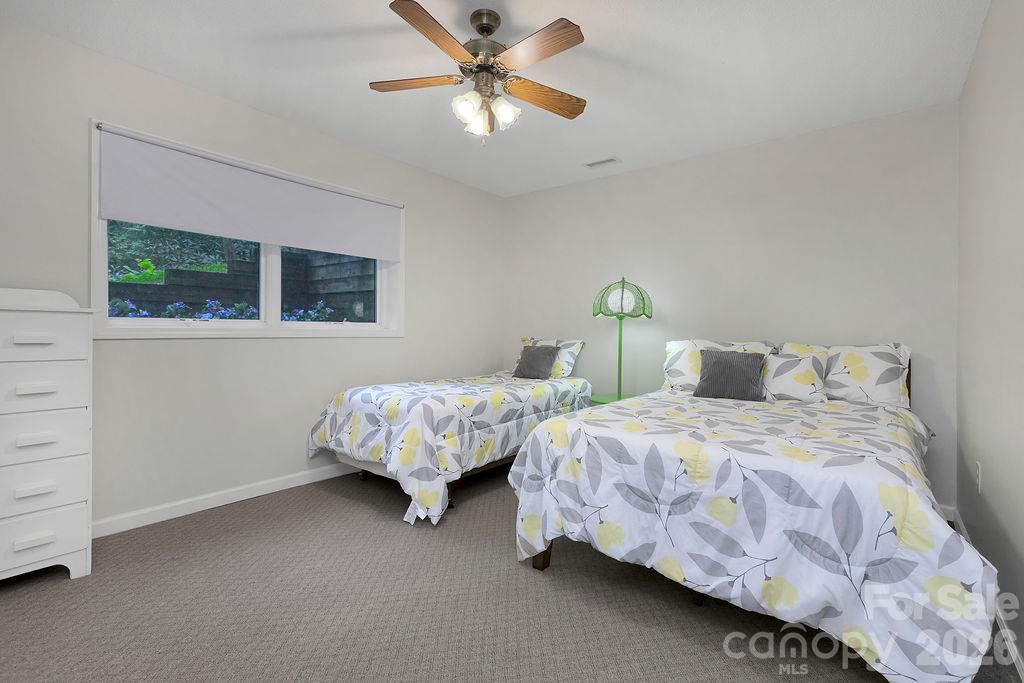 Basement-Level Bedroom - 239 Three Mile Knob Road, Pisgah Forest