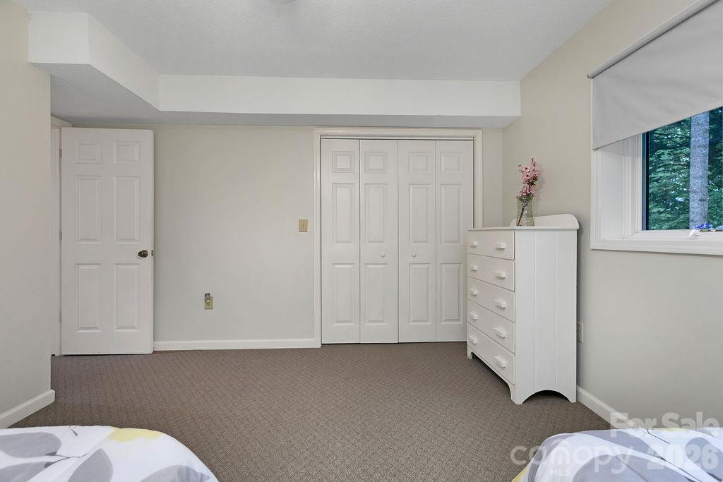 Basement-Level Bedroom - 239 Three Mile Knob Road, Pisgah Forest
