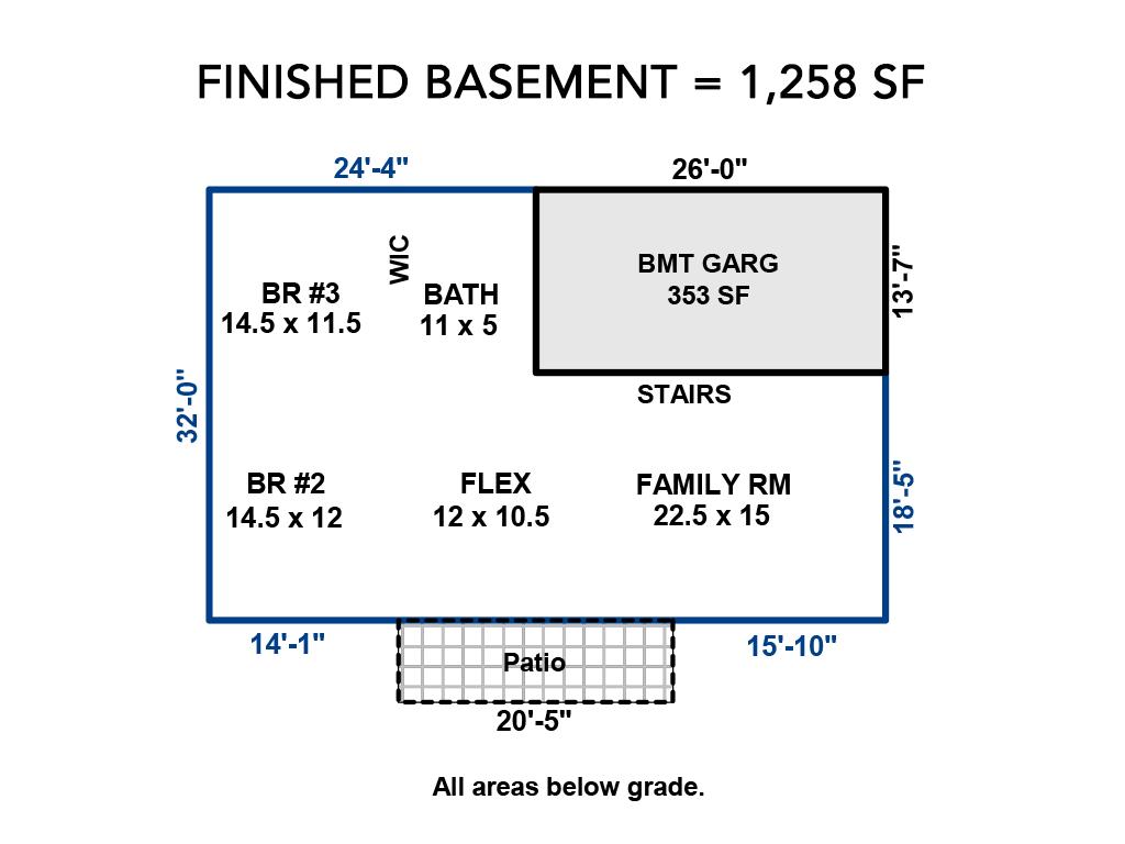 Basement Level Floor Plan and Room Dimensions - 239 Three Mile Knob Road, Pisgah Forest