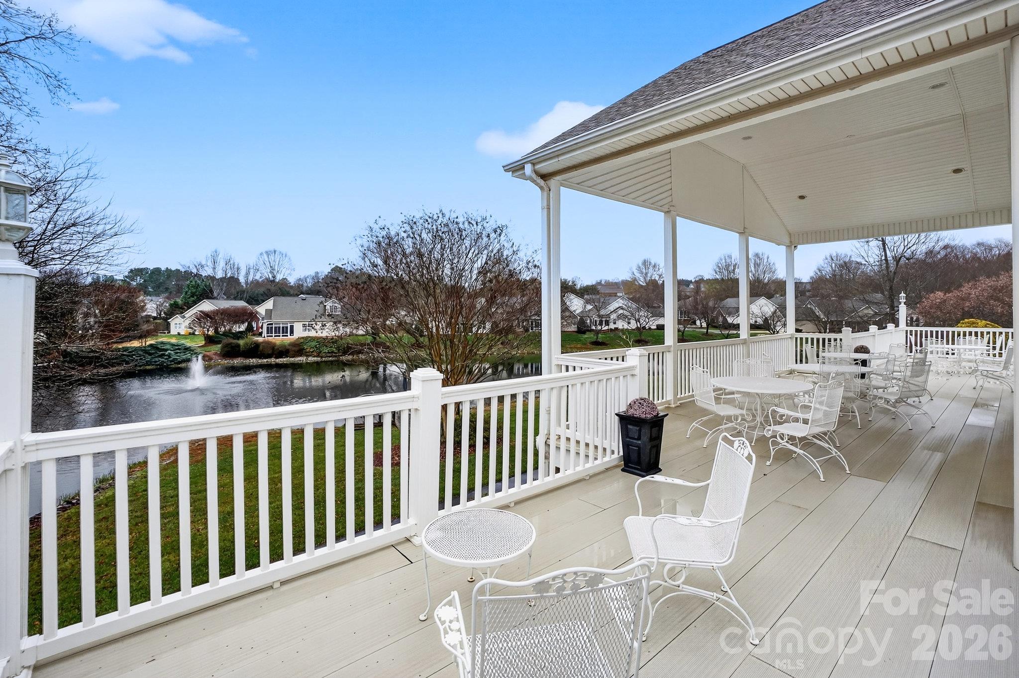Relax on the Clubhouse Deck Overlooking the Community Pond - 108 Bevington Way, Mooresville