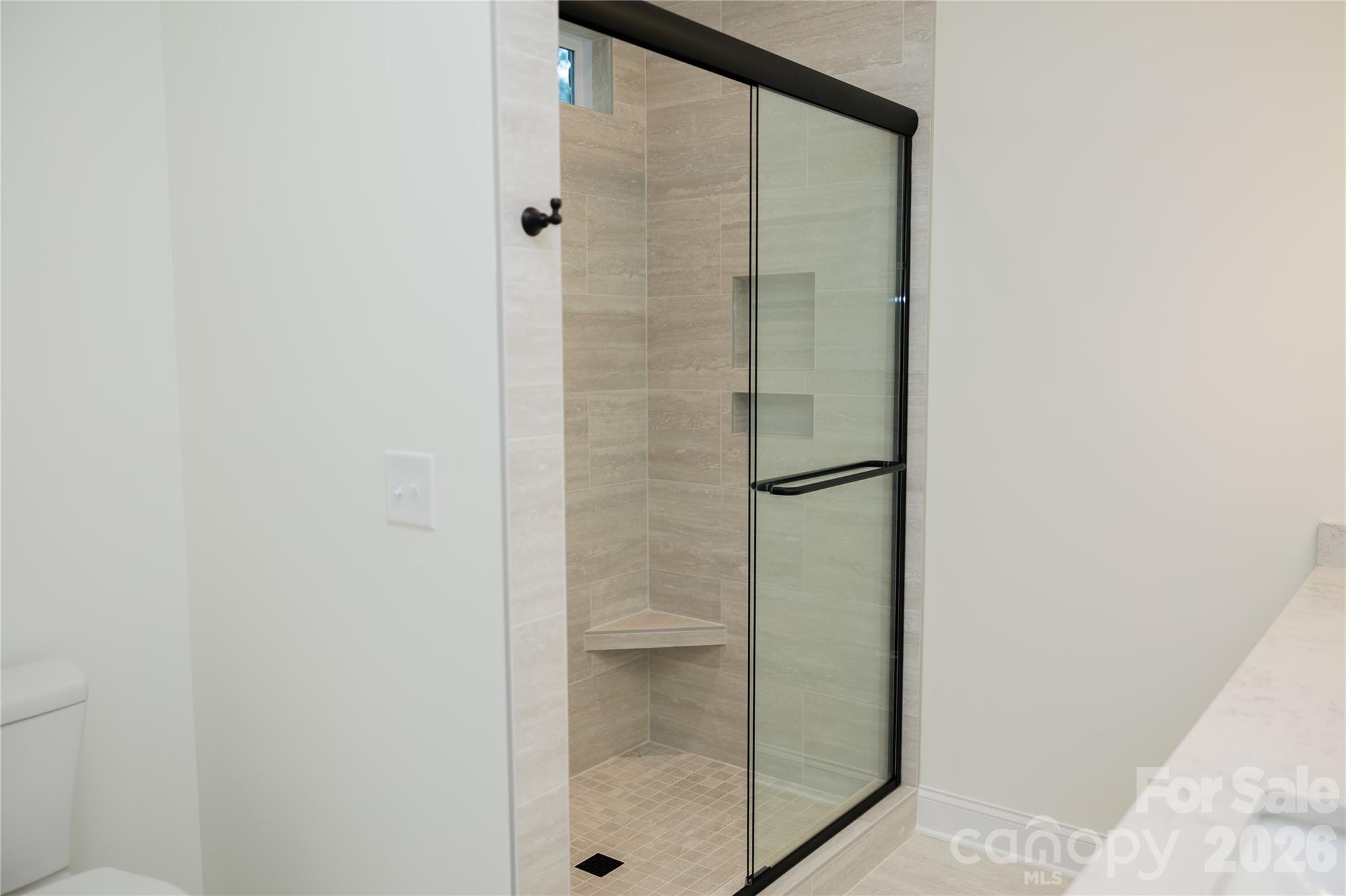 Primary Bath - Tile Shower - 107 Abbington Lane, Shelby