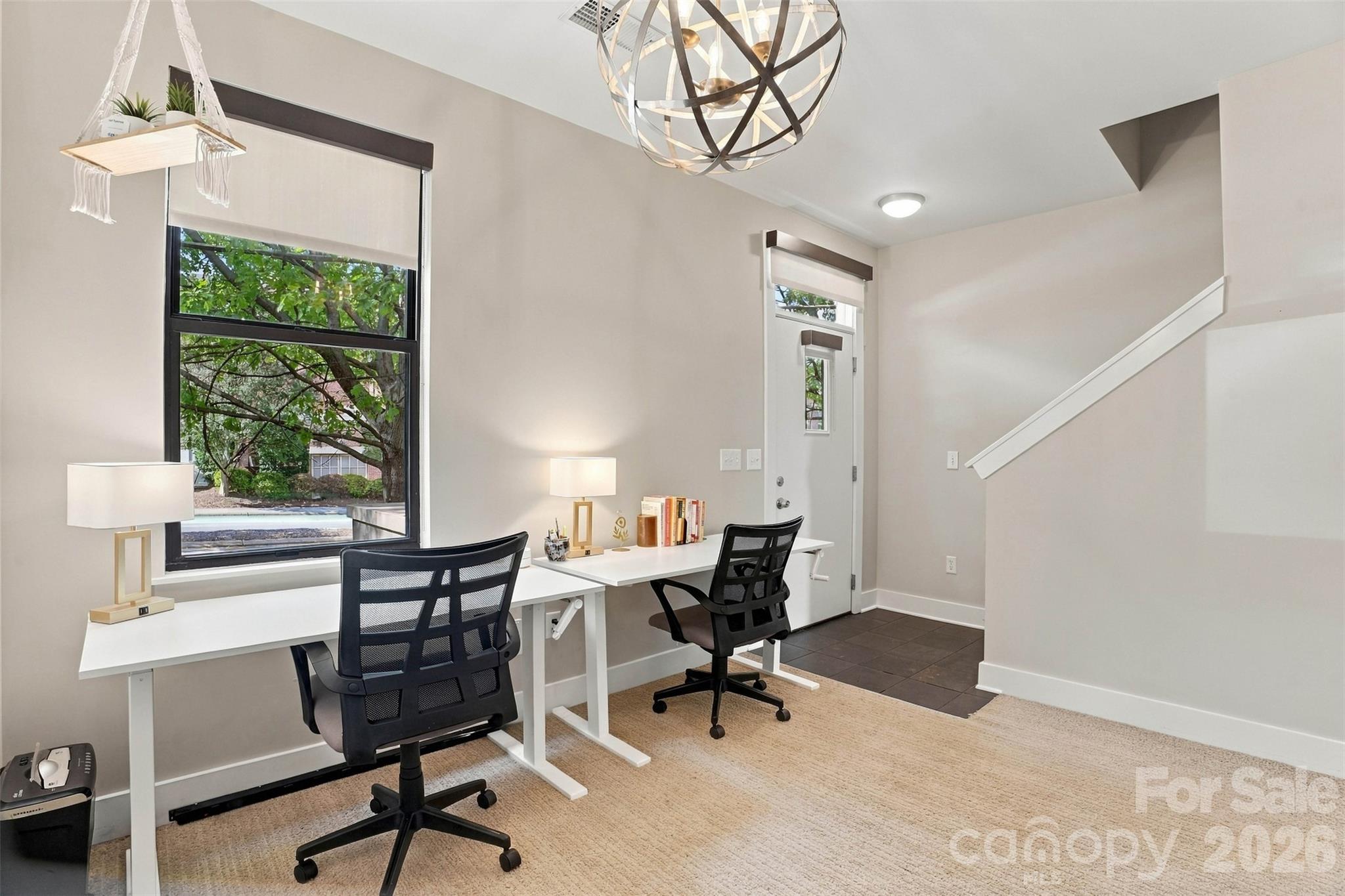 Front door/flex space (office or living space) - 534 McDowell Street, Charlotte