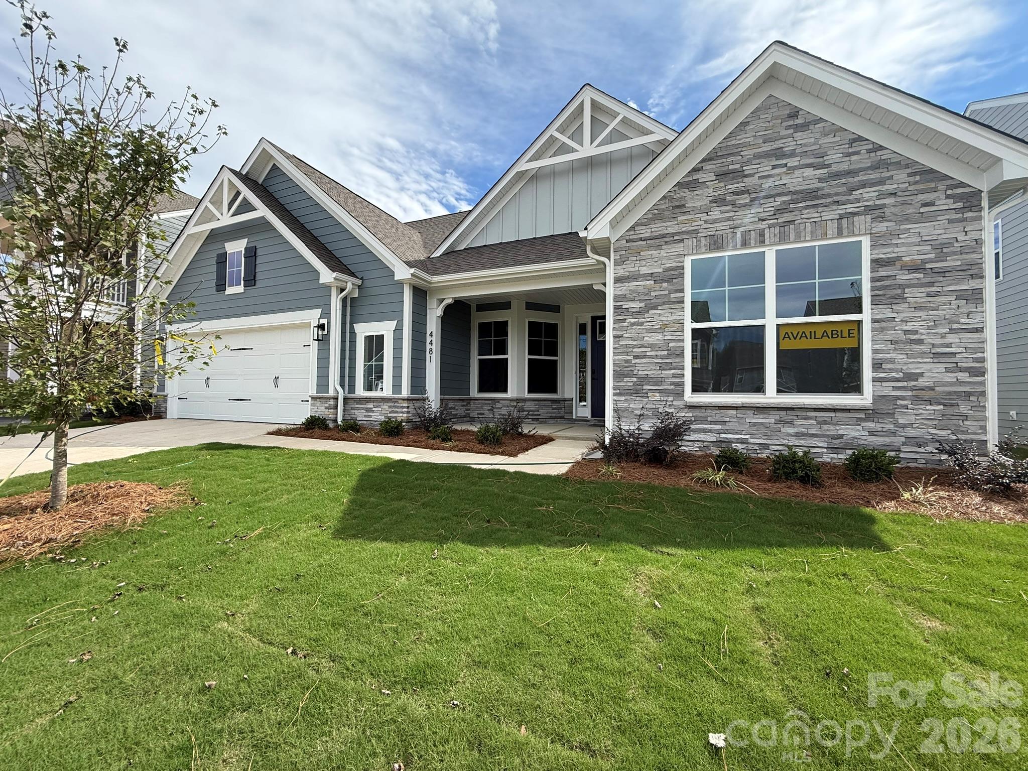 Homesite 110 features an Edgefield A floorplan - 4481 Blue Mound Court, Stanley