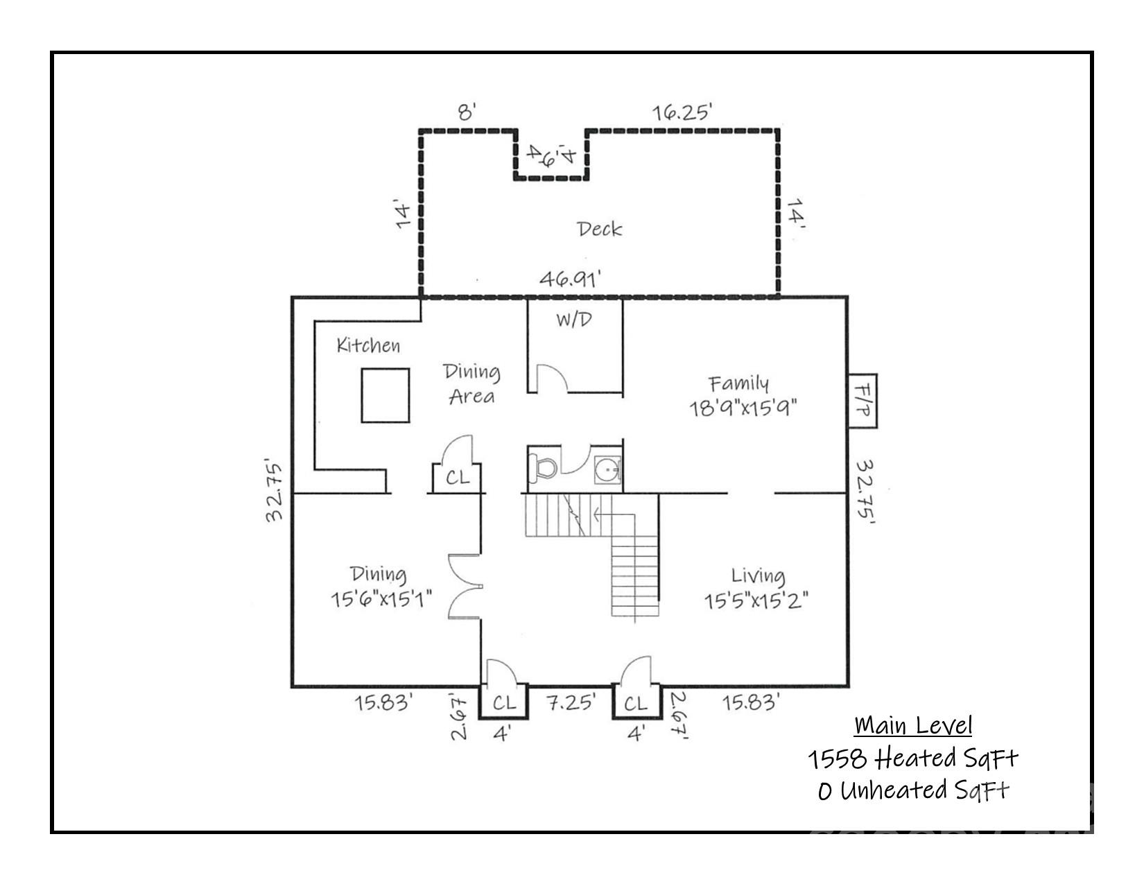 Floor Plan Main Level - 354 41st Avenue Place NW, Hickory