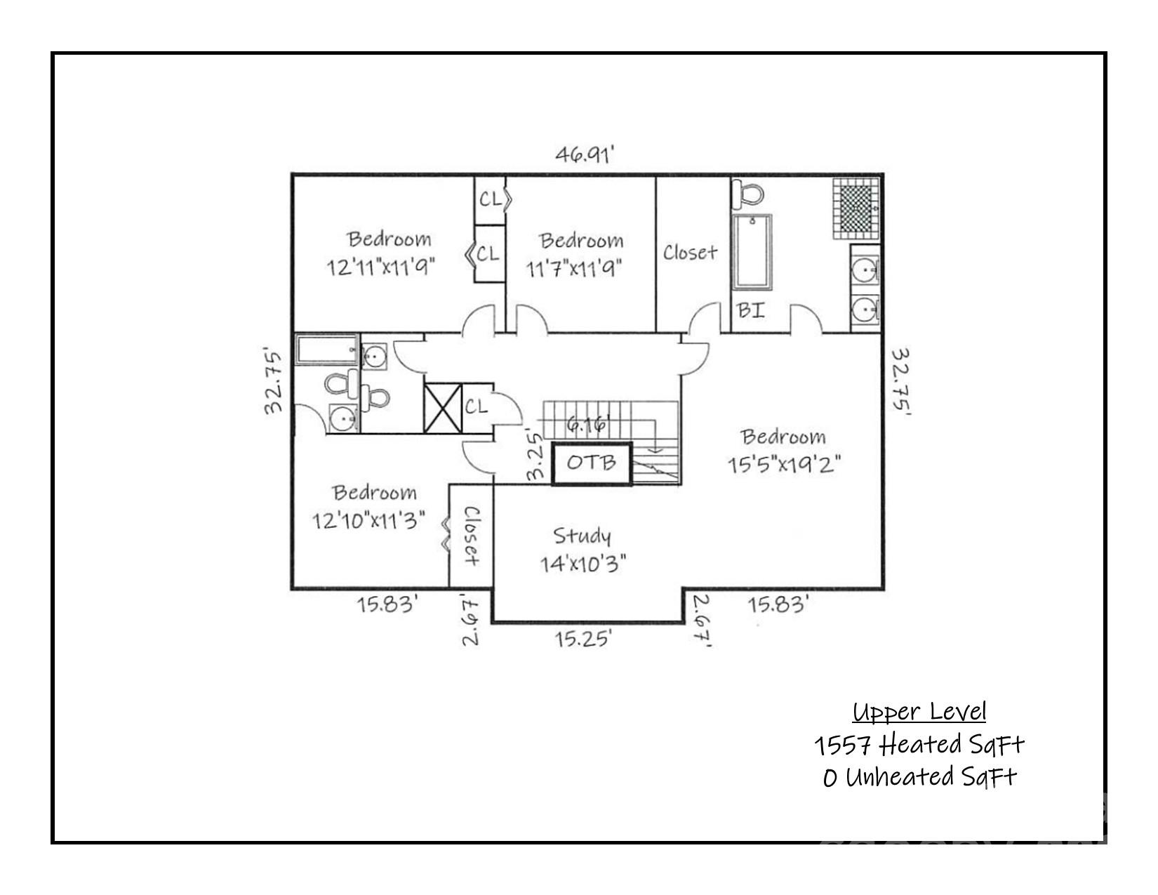 Floor Plan Upper Level - 354 41st Avenue Place NW, Hickory