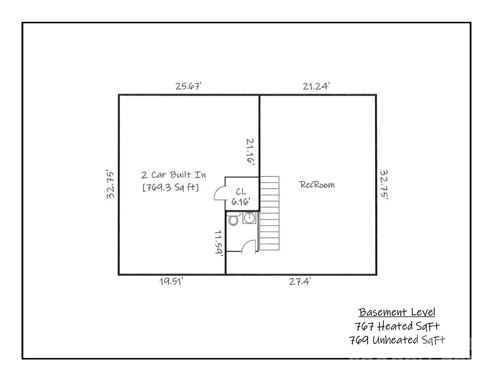 Floor Plan Basement - 354 41st Avenue Place NW, Hickory