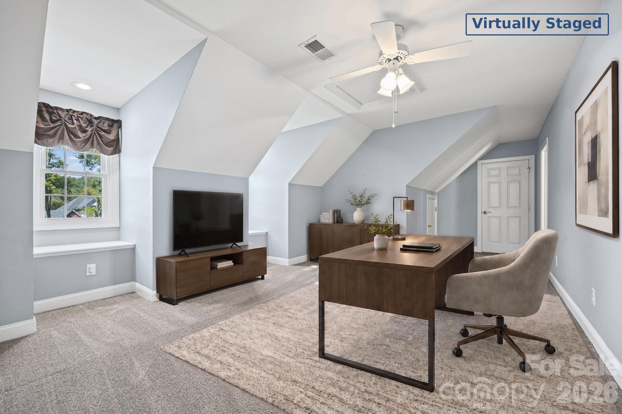 Office Virtually Staged - 705 Carrollton Place, Rock Hill