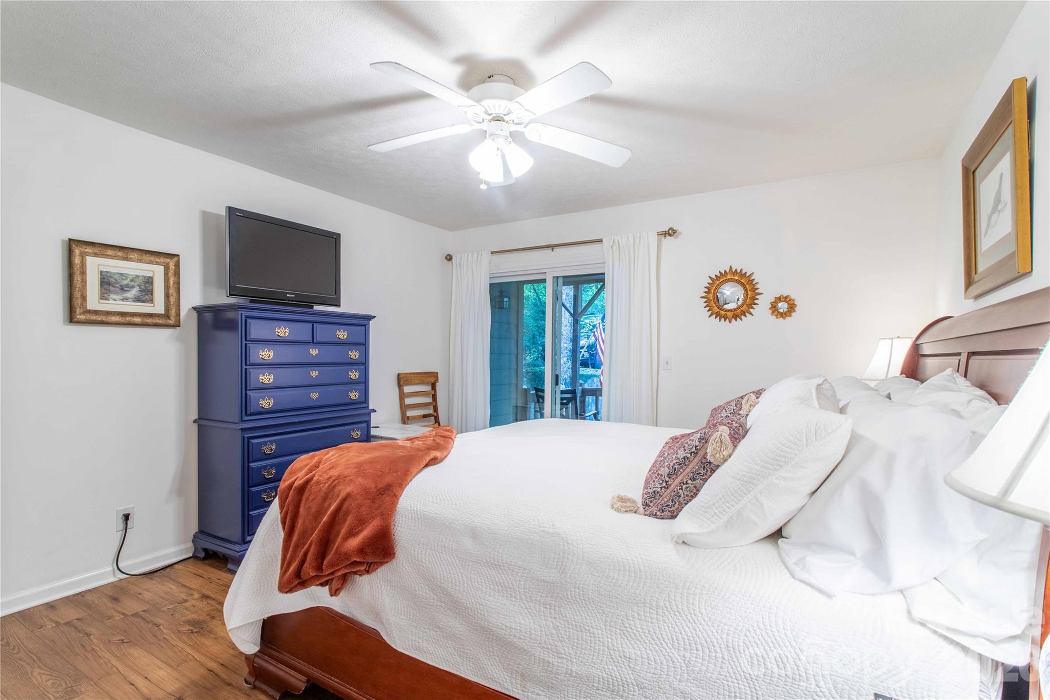 Primary Bedroom features a walk out deck - 73 Toxaway Views Drive, Lake Toxaway