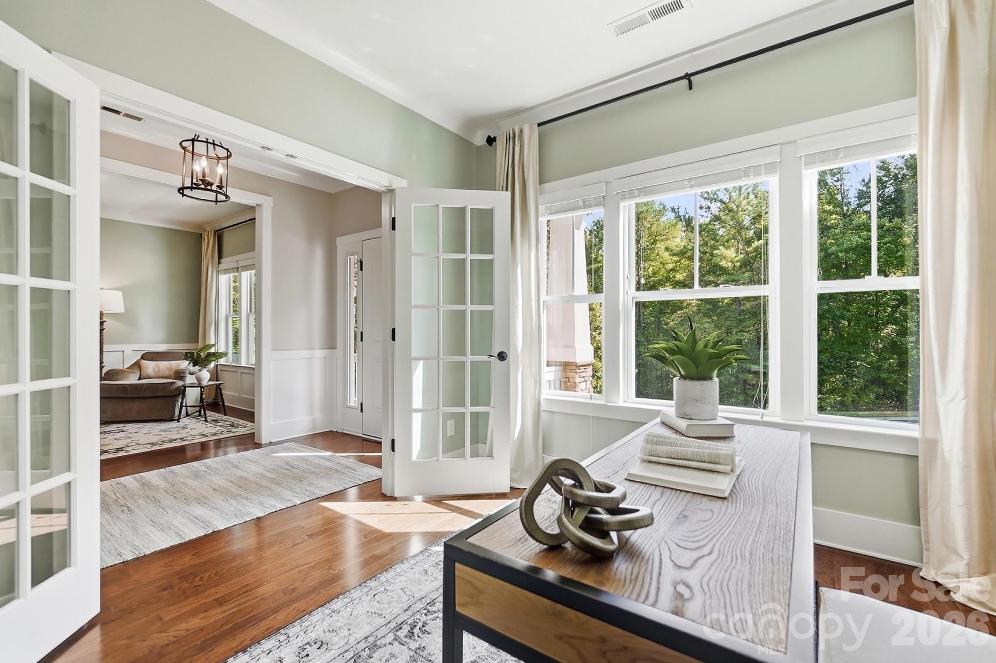 Office with French doors - 1205 Crofton Drive, Waxhaw
